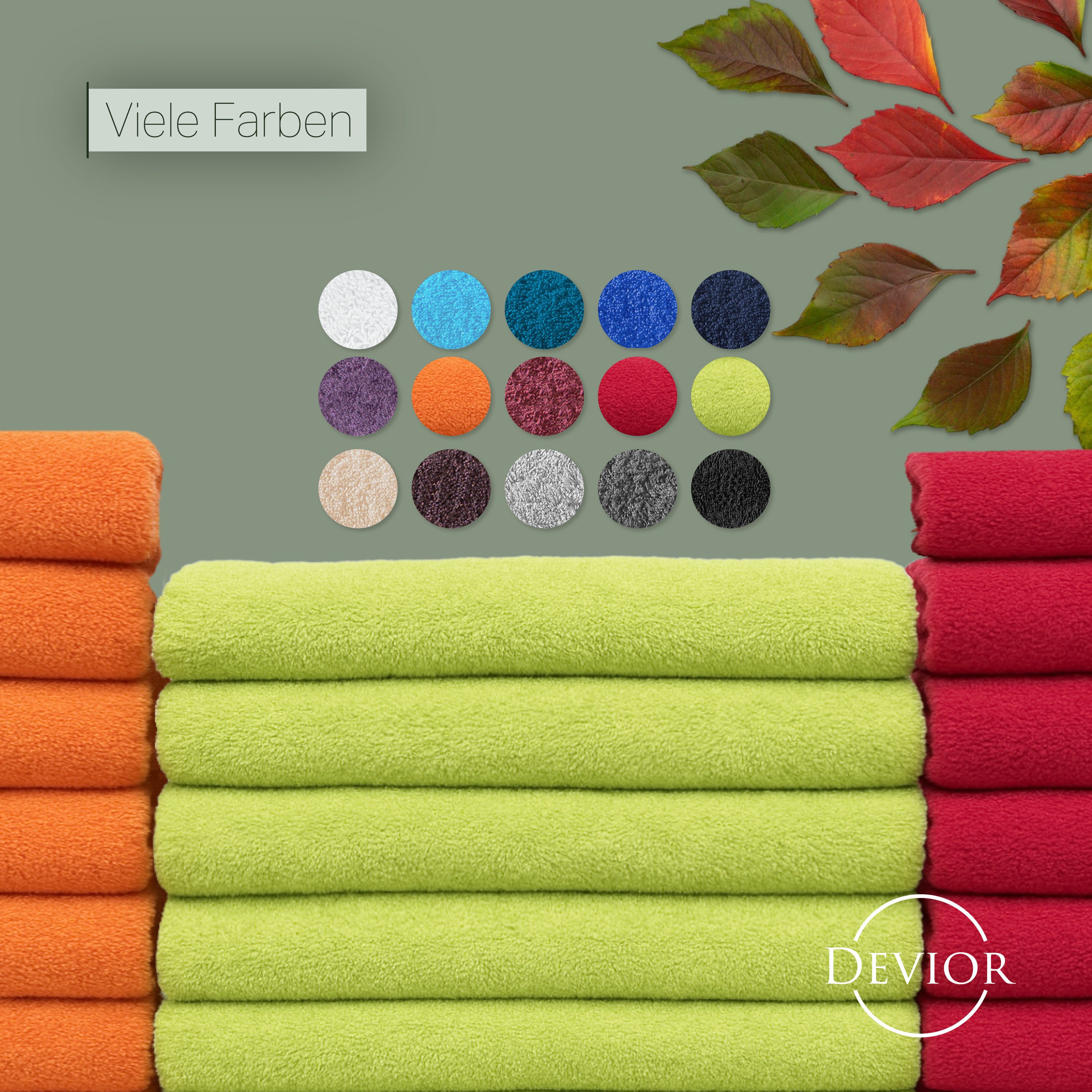 Devior Handtuch Set Frottierserie Elegance in vielen Farben, hochwertig mit 500 g/m², Gästetücher - 100% Baumwolle (8-St), 30x50 cm, ideal fürs Gästebad & klein – Bild 5 von 5