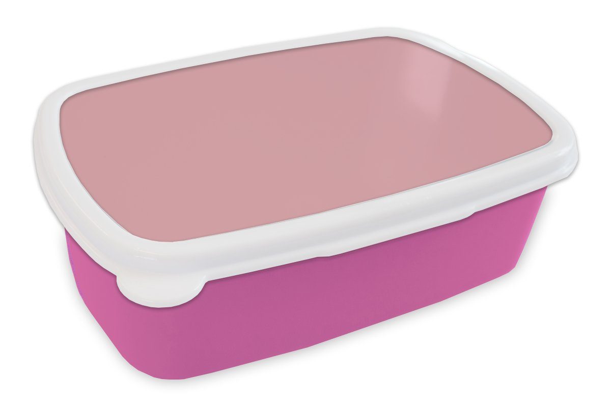 Farbe, Mädchen, Lunchbox Brotbox Kinder, Kunststoff, - Rosa Erwachsene, - für Farben (2-tlg), Kunststoff MuchoWow Snackbox, Innenraum - - Einfarbig Brotdose