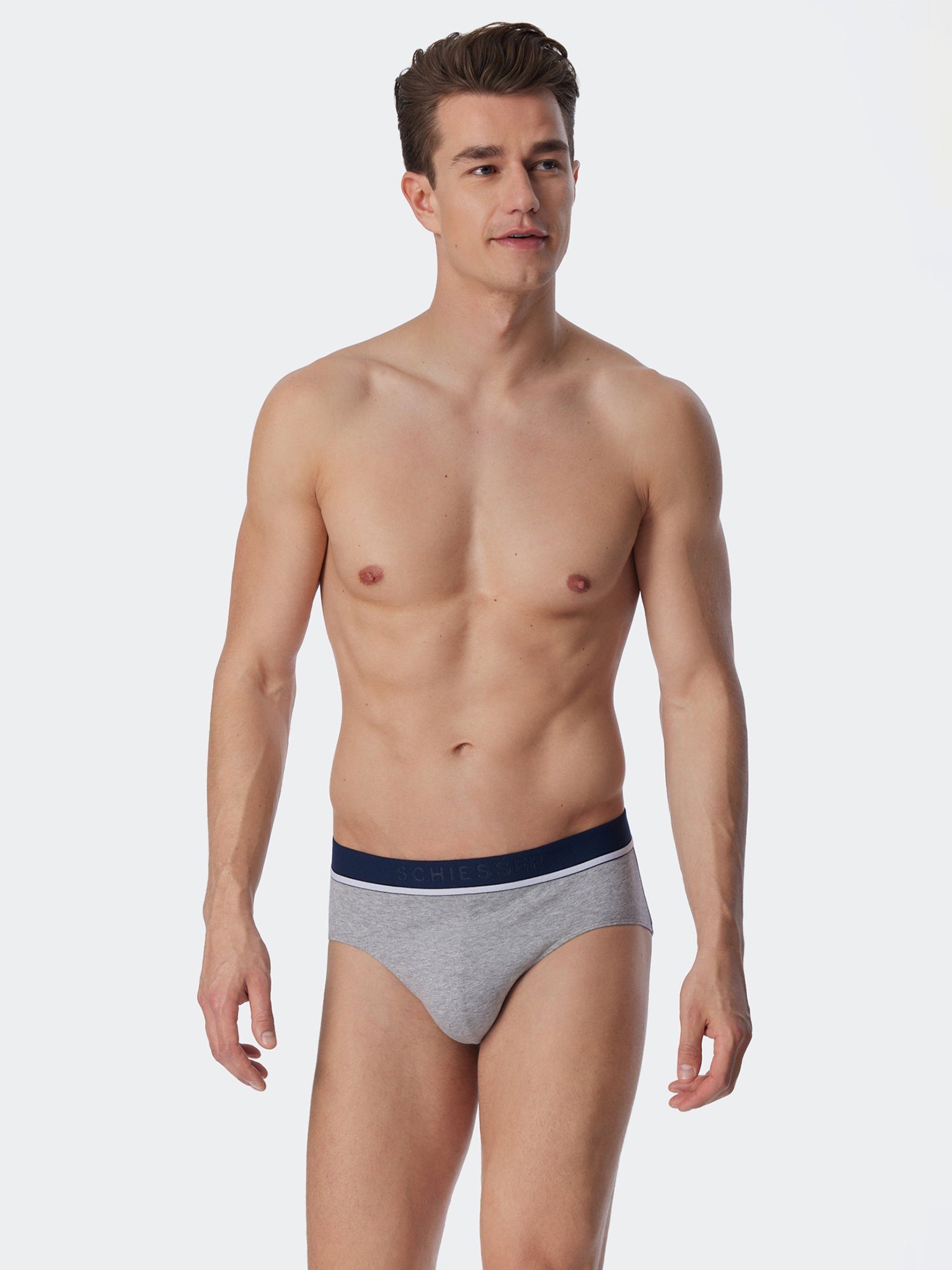 Schiesser Rioslip "95/5" 3er-Pack, mit sportlichem Webgummibund mit kontras günstig online kaufen