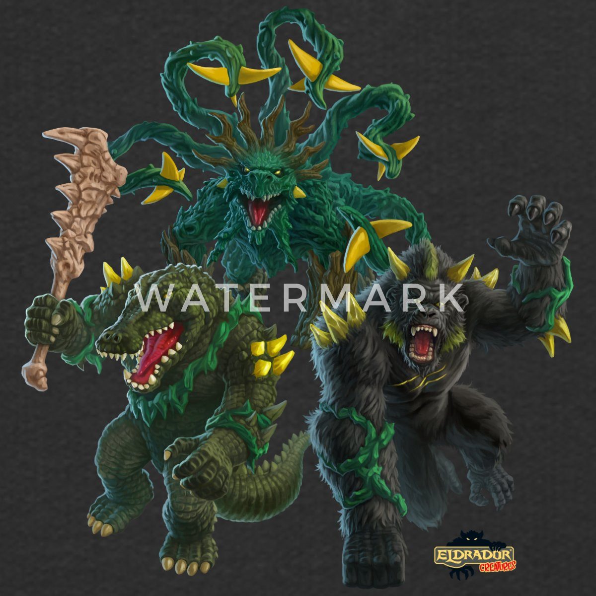Spreadshirt Hoodie Schleich® ELDRADOR® CREATURES Dschungel-Monster Kinder Premium Hoodie (1-tlg)
