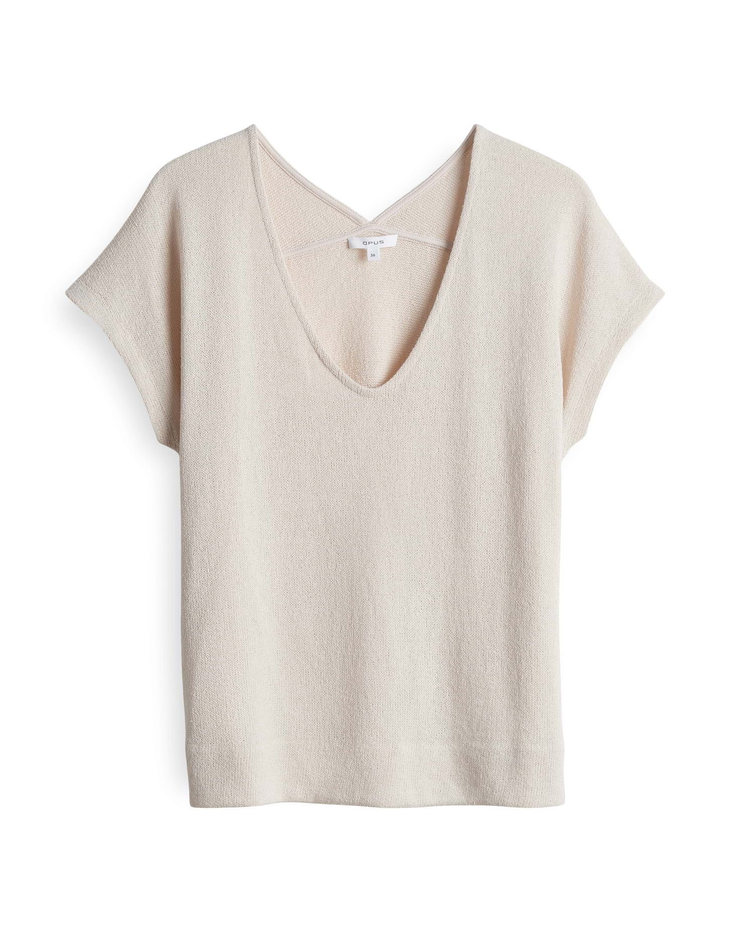 OPUS Kurzarmshirt SIRUKUS Boxy Fit in Feinstrick Optik günstig online kaufen