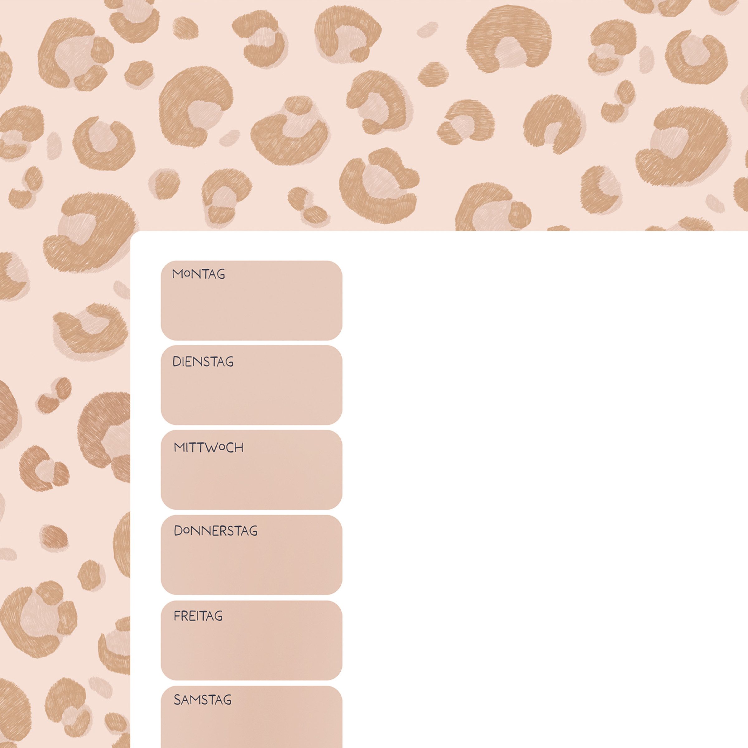 scriptum Schreibtischunterlage für Kinder - „Leo“ - Wochenplaner 25 Blatt aus Premiumpapier, (1 tlg., 25 Blatt hochwertiges Premiumpapier)