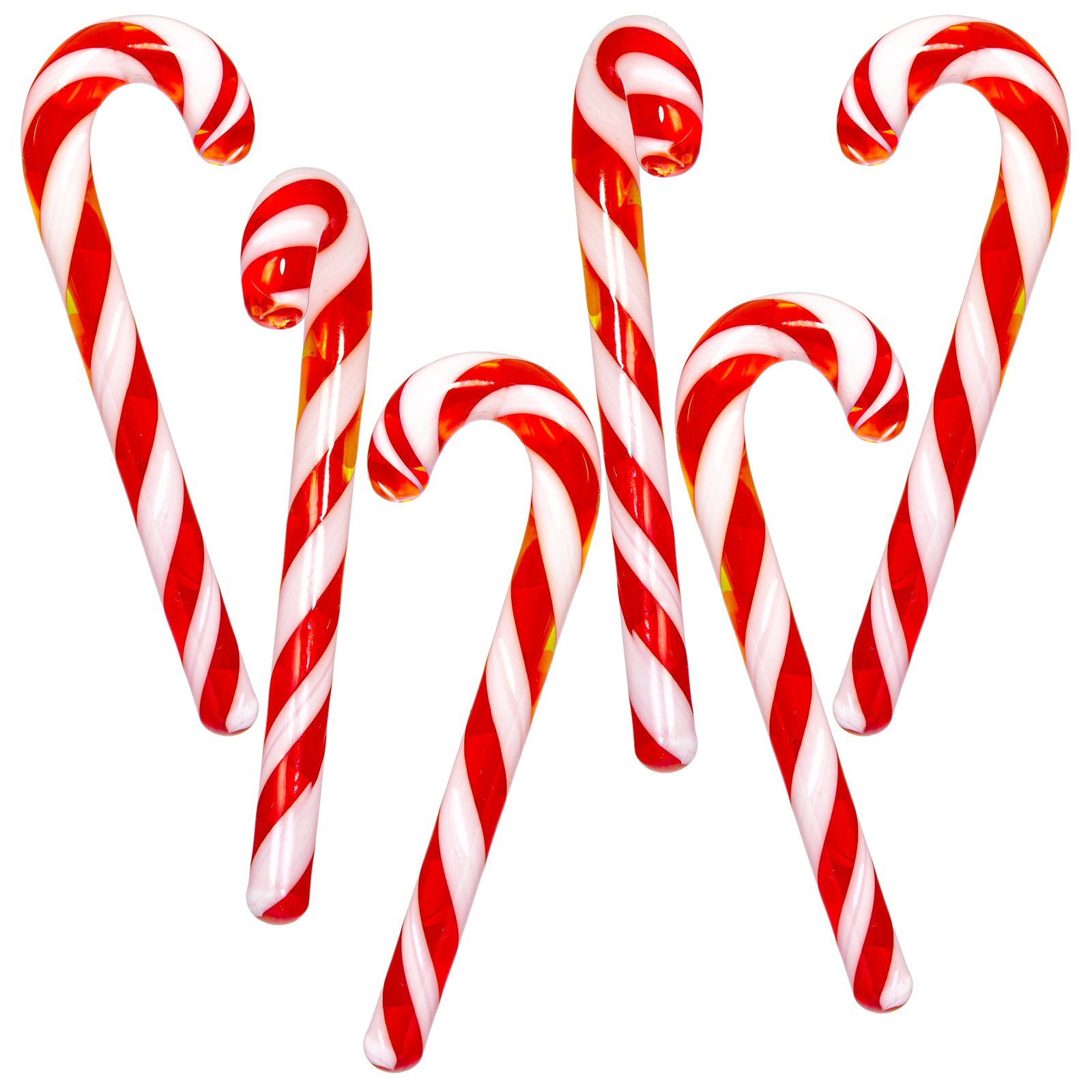 Christbaumschmuck BS1-6 Deko Zuckerstangen aus Glas Weihnachtsbaum Anhänger günstig online kaufen