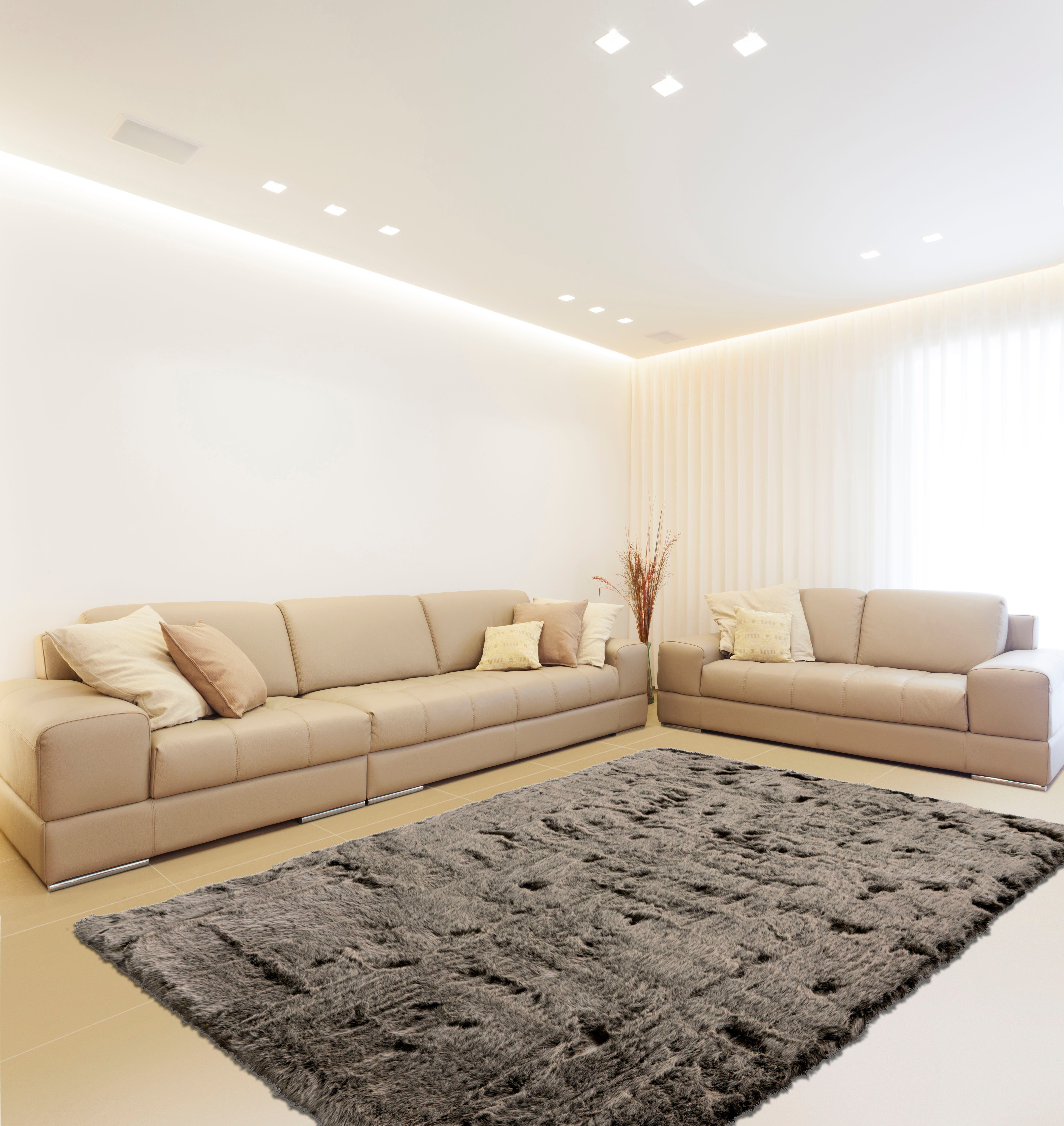 calo-deluxe Hochflor-Teppich Emica-1000, rechteckig, Höhe: 52 mm, Kunstfell, Wohnzimmer