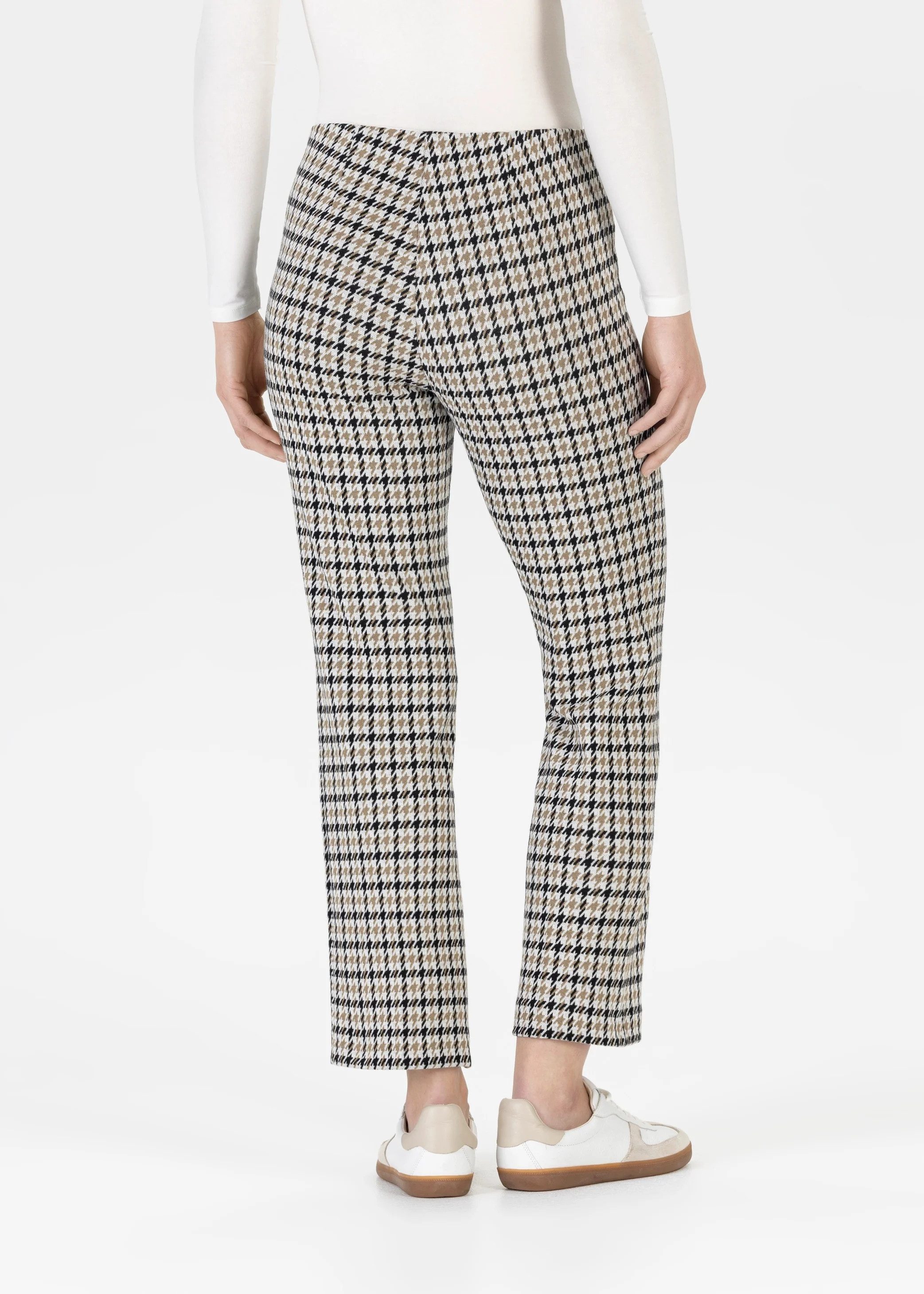 Stehmann Stoffhose Leni2-700 - Hose Damen mit Hahnentritt-Muster - Slim Fit Hose