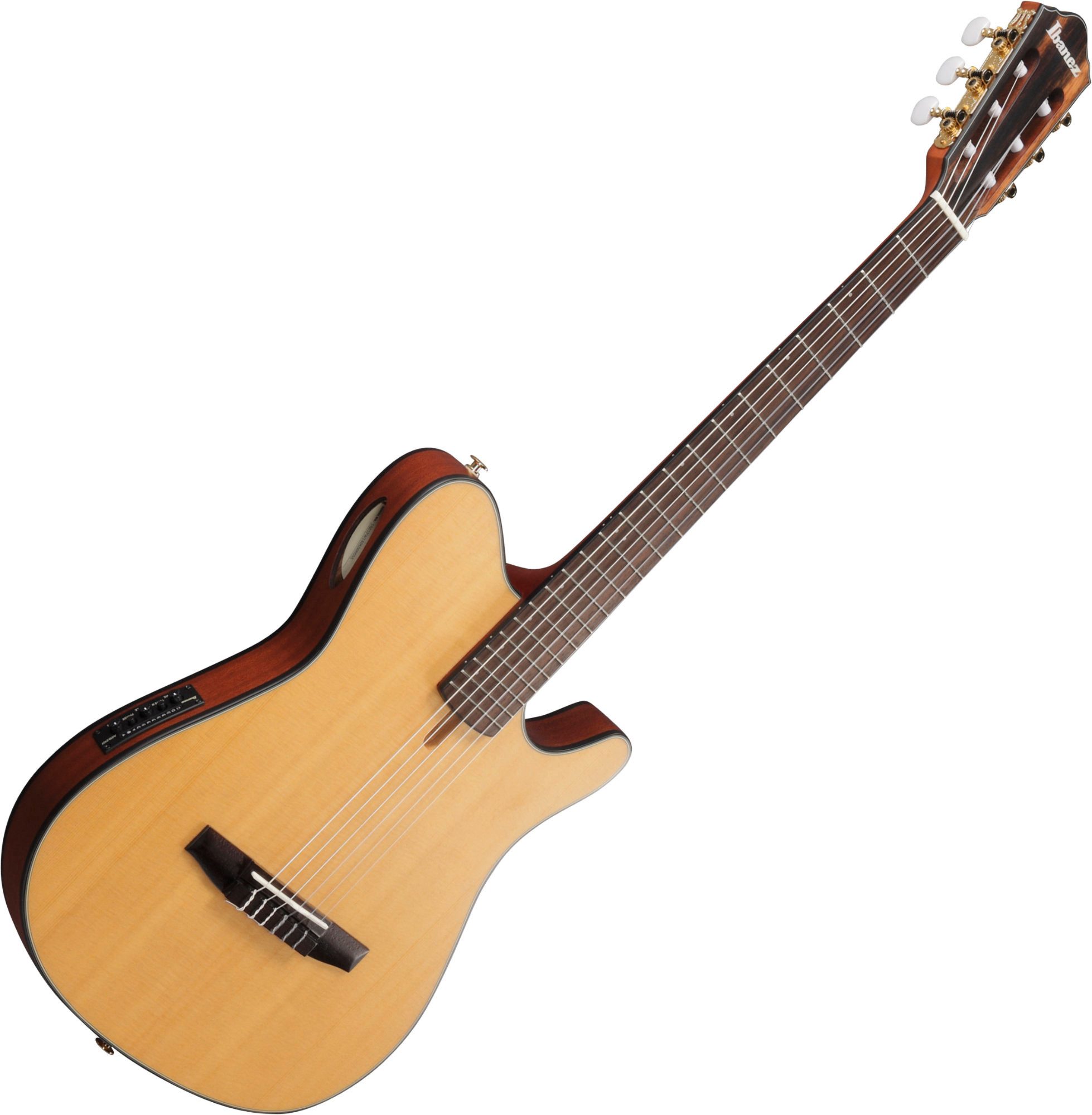 Ibanez Konzertgitarre FRH10N-NTF Brown Natural Flat, FRH, mit Tonabnehmer und Cutaway