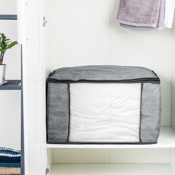 Navaris Unterbettkommode, Aufbewahrungstasche Box mit Reißverschluss - Set mit 2 Taschen zur Aufbewahrung - für Kleider, Pullover oder Bettwäsche