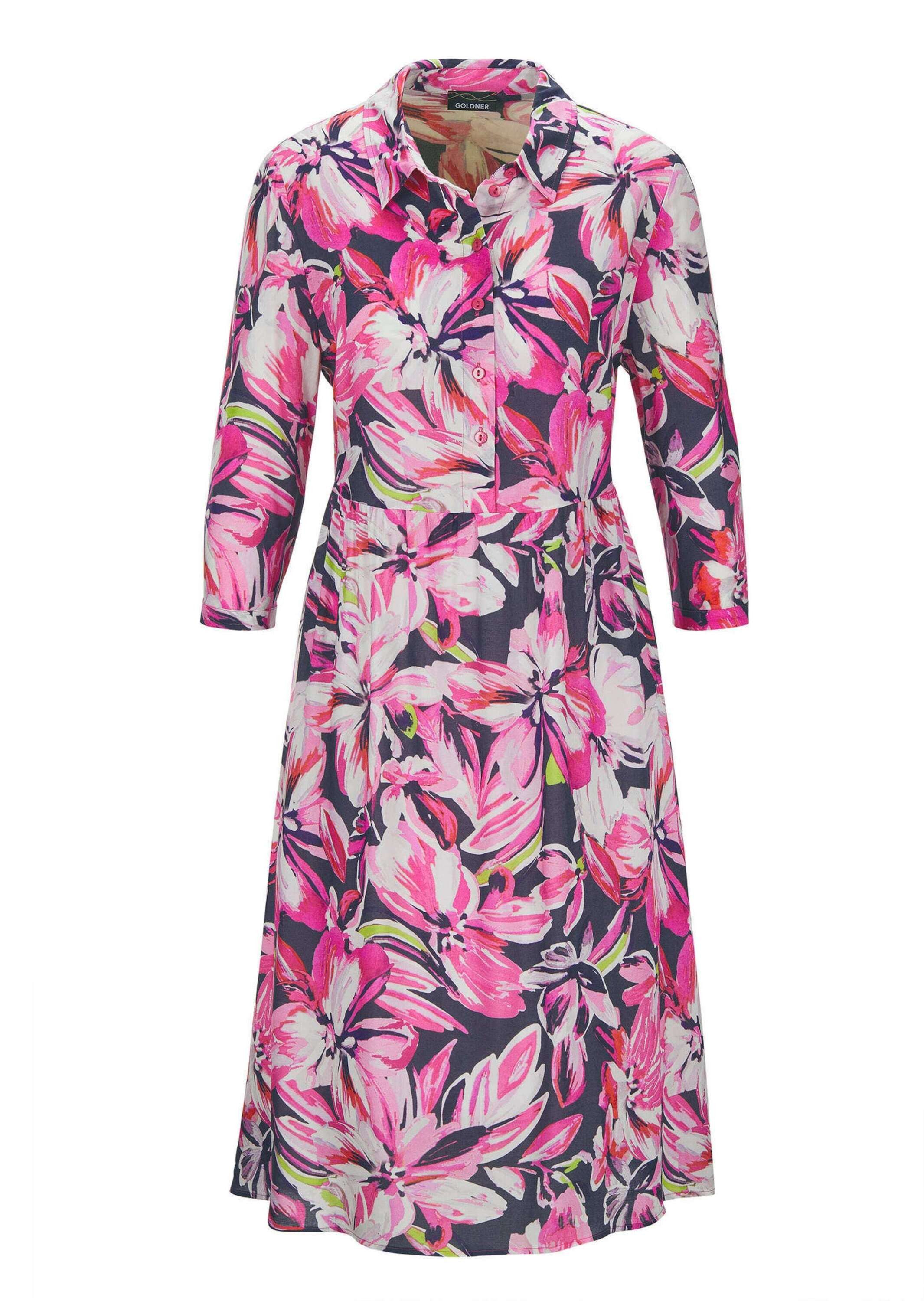 Blusenkleid Hemdblusenkleid mit Allover-Print