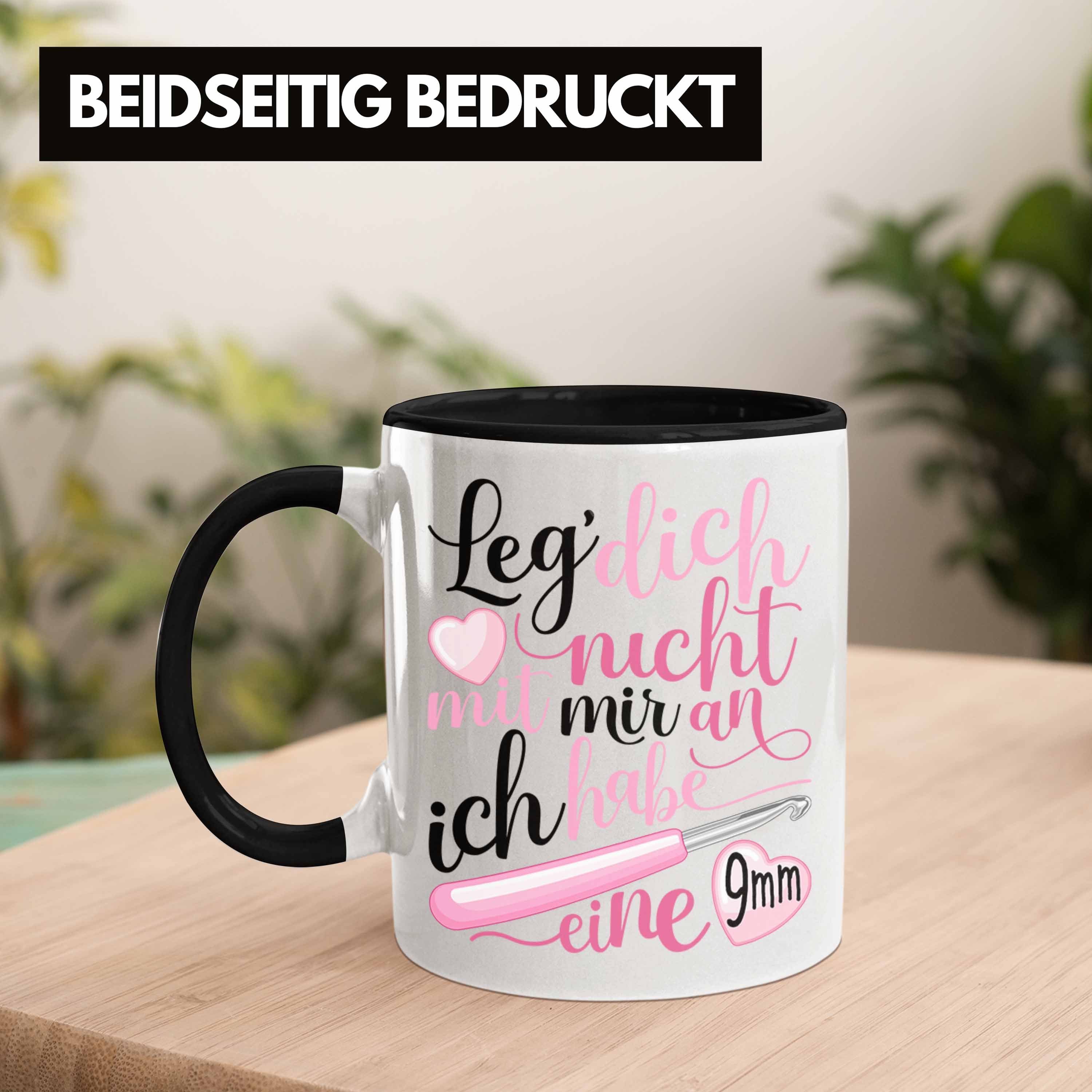 Ich Tasse Schwarz Spruch Stricken H Tasse Lustig Grafik Trendation Geschenk Geschenkidee Häkeln