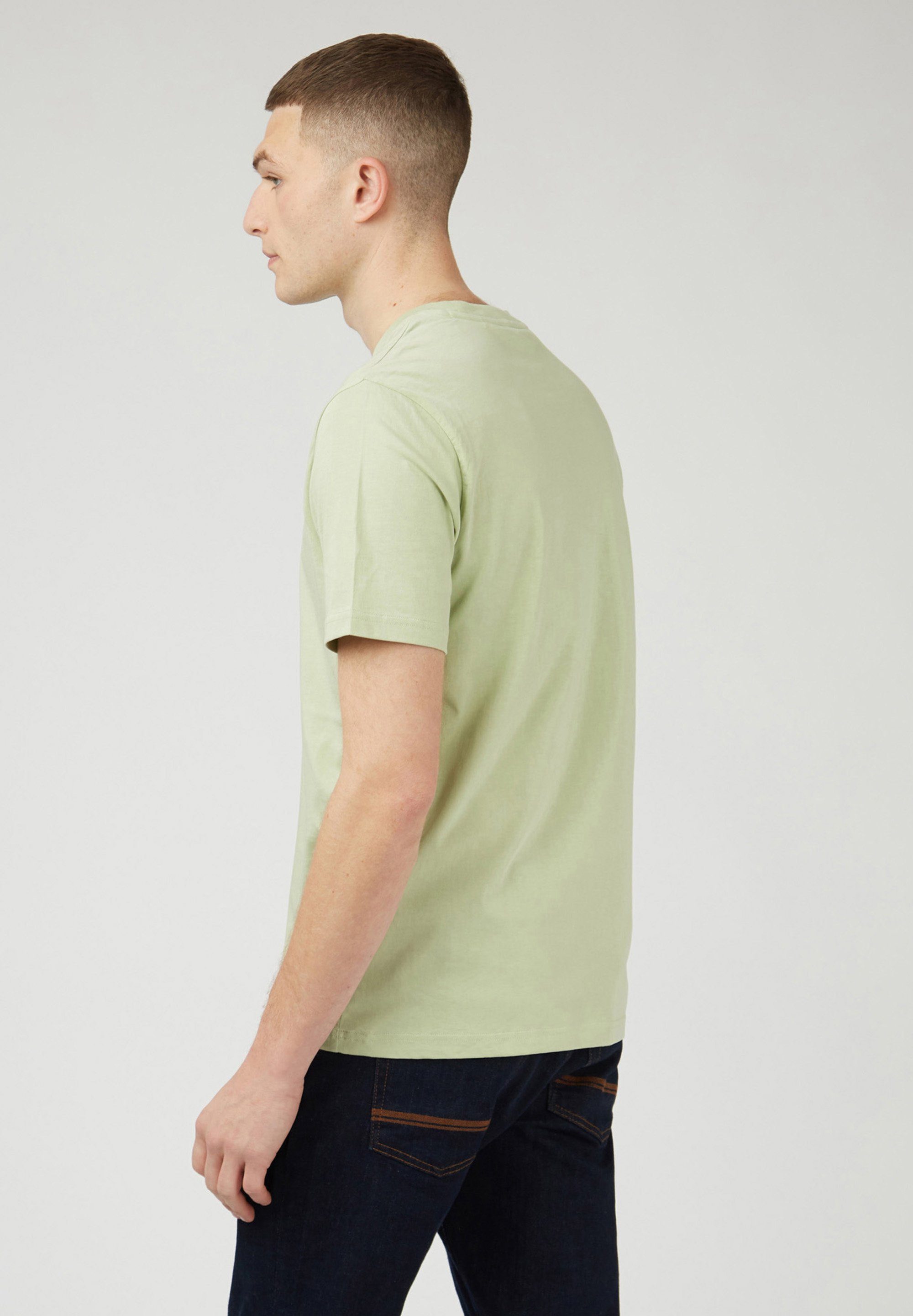 Ben Sherman T-Shirt Signature Target bedrucktes Tee Grafisch T-Shirt pistachio