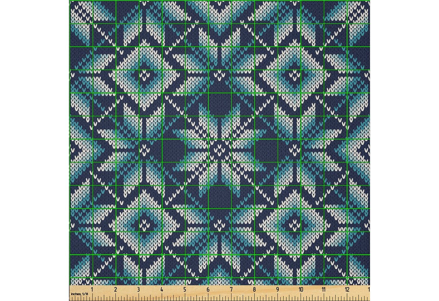 Thumbnail - Abakuhaus Stoff DIY Bastler Stoff für Dekorationszwecke, Blau und weiß Nordic Winter-