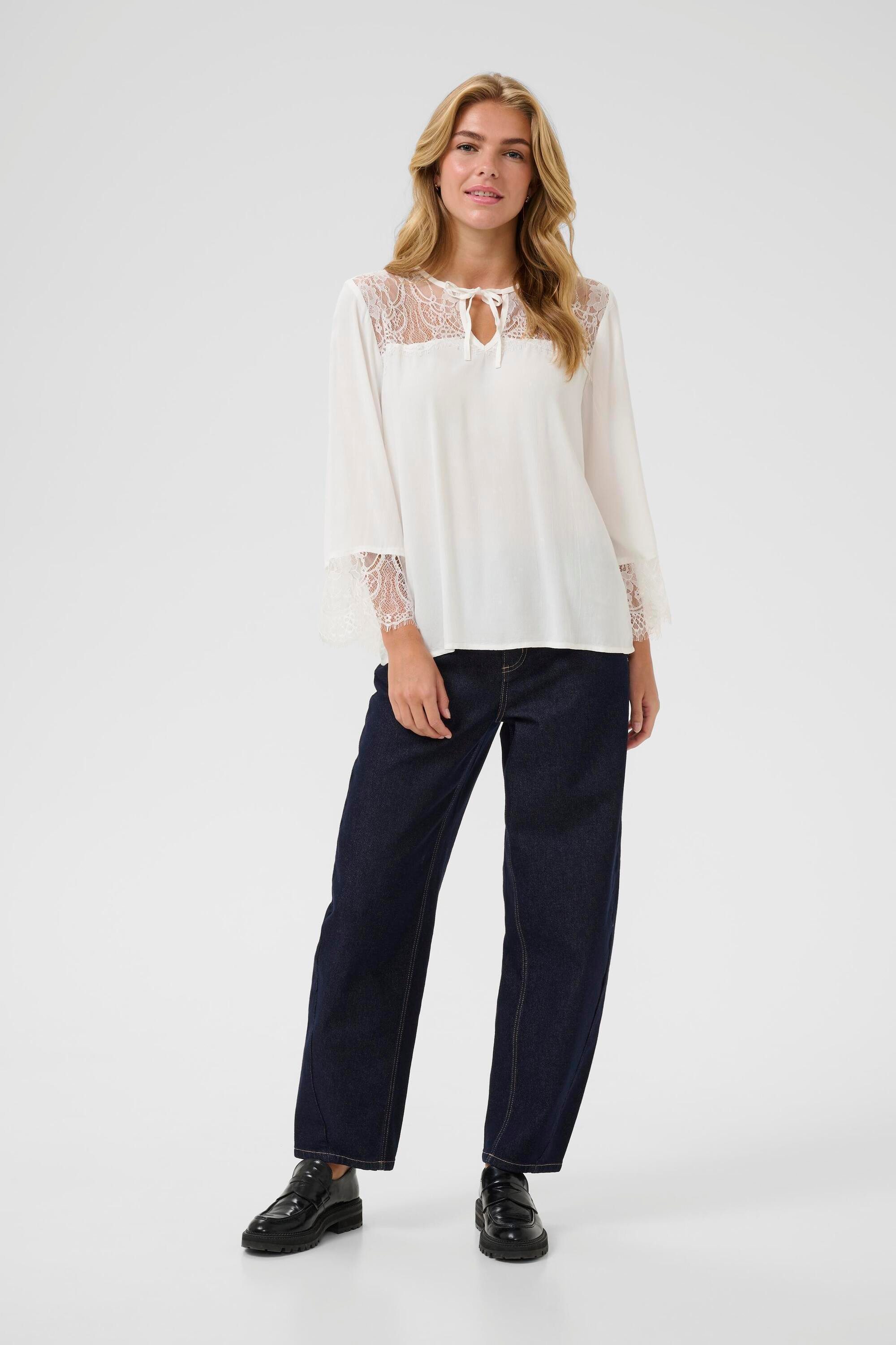 KAFFE Langarmbluse Langarm-Bluse KAapril