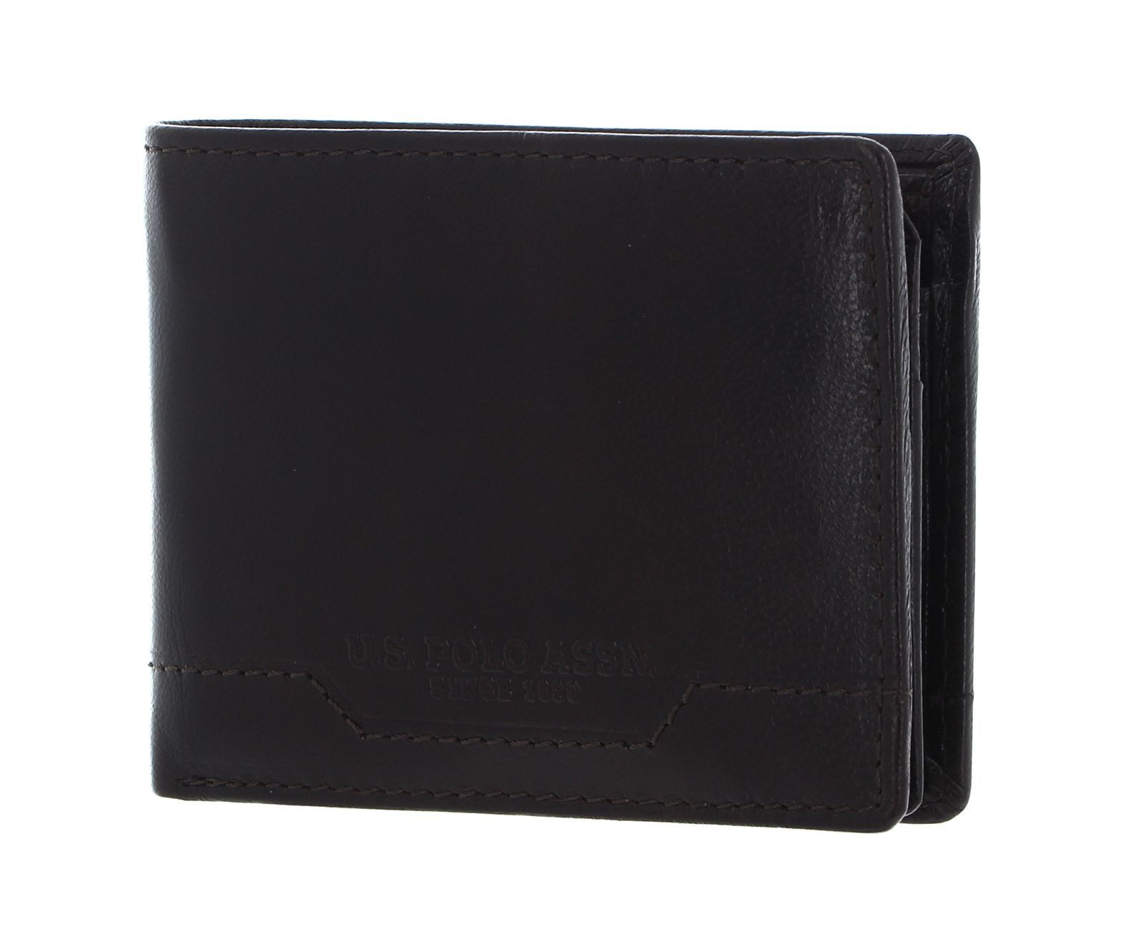 U.S. Polo Assn. Geldbörse Wallet with Coin, aus echtem Leder mit RFID-Blocker Schutz