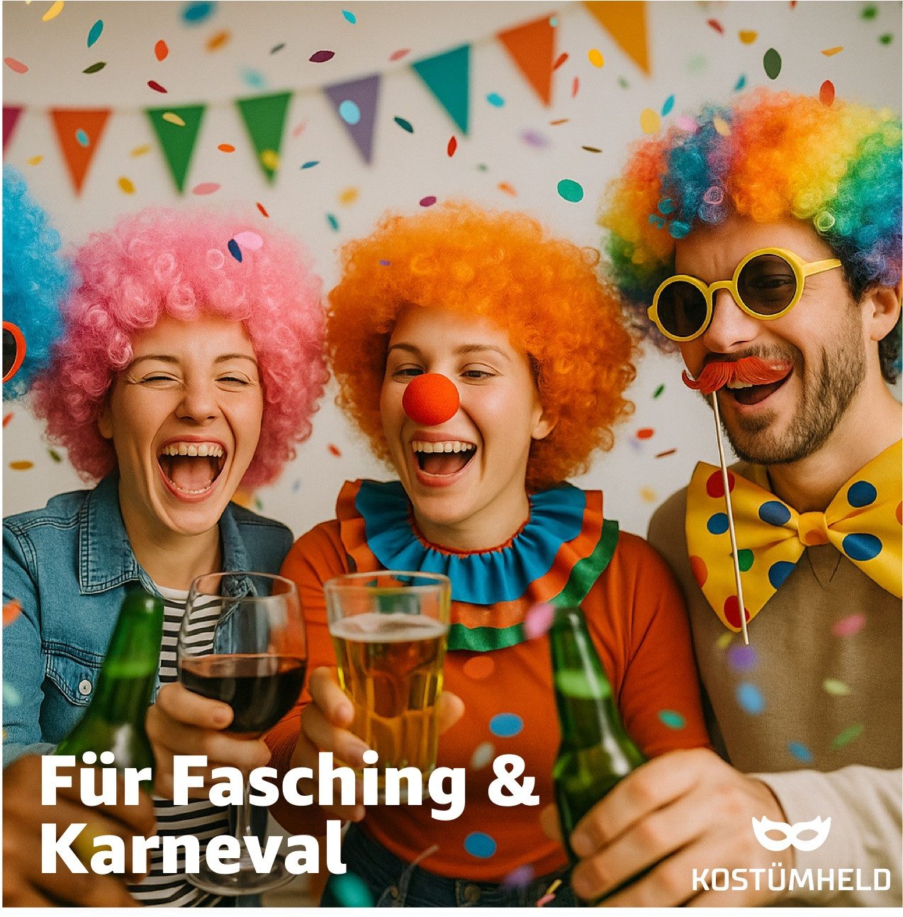 TK Gruppe Kostüm Afro Perücke – Voluminöse Lockenperücke für Fasching, Karneval