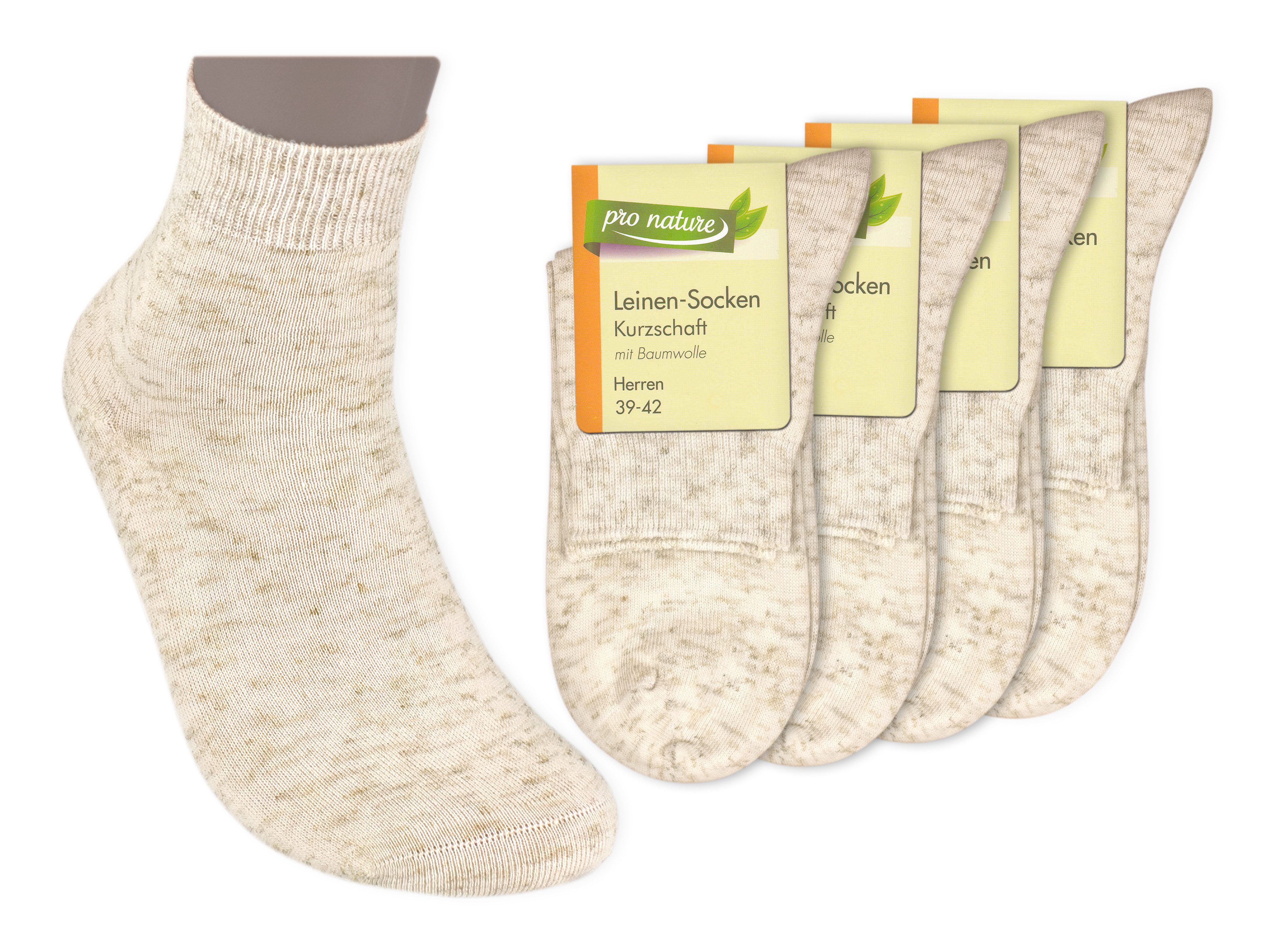 Die Sockenbude Kurzsocken LEINEN (Bund, 8-Paar, beige melange) Baumwolle mi günstig online kaufen