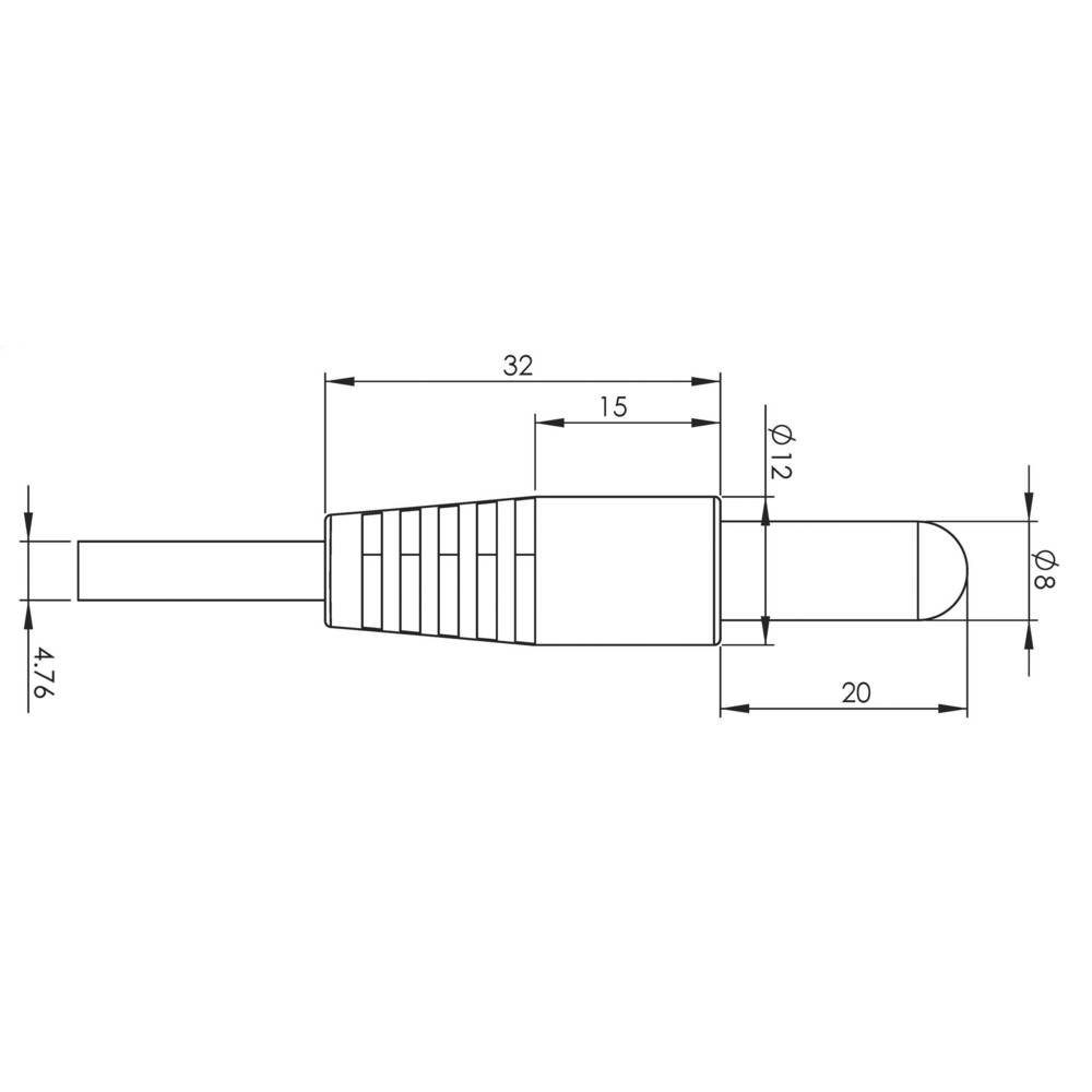 H-Tronic Elektro-Motorsense Temperatursensor vergossen Kunststoff, (Temperatursensor TS2-2 vergossen mit 2 m Kabel und RJ45-Stecker. Anschlussfertig), Temperatursensor für Zirkulationssteuerung