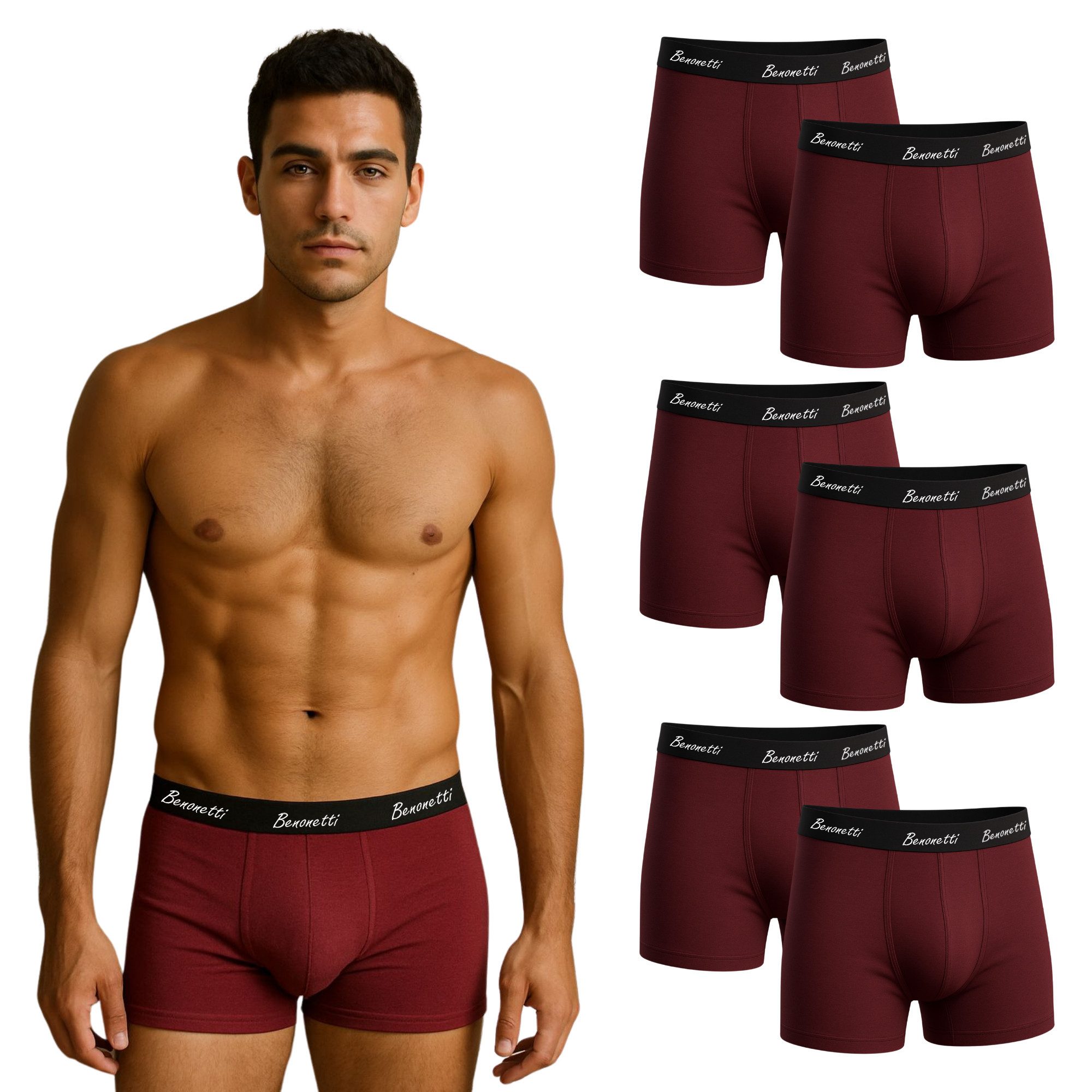 Benonetti Boxershorts Premium Herren Unterhosen, Männer günstig online kaufen
