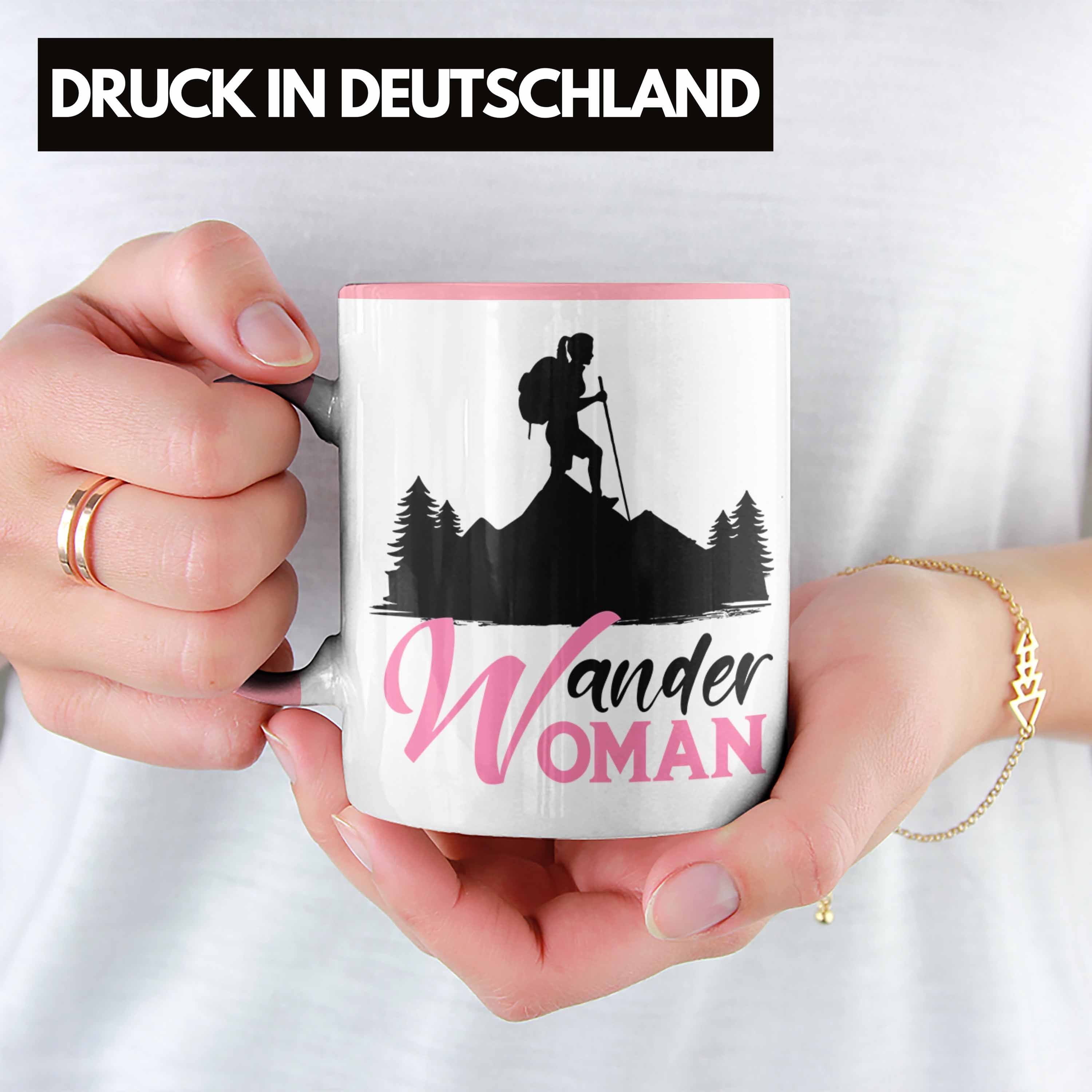 Wander Lustige Geschenk Geschenkidee Tasse Wandern Tasse Rosa Woman Wandern Trendation - Trendation Frauen Tasse zum