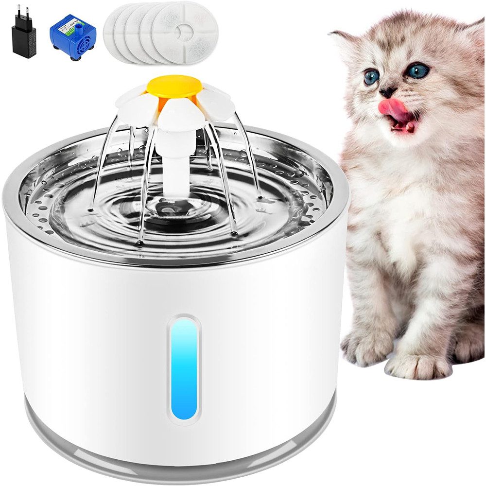 NUODWELL Trinkbrunnen Katzenbrunnen, Wasserspender für Katzen mit Wassersta günstig online kaufen