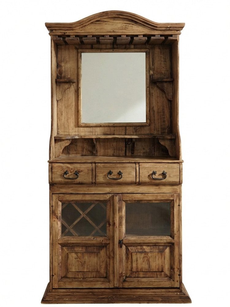 WOLF MÖBEL Barschrank MEXIKO Barschrank mit Spiegel (98x193x52) inkl. Einlegeboden