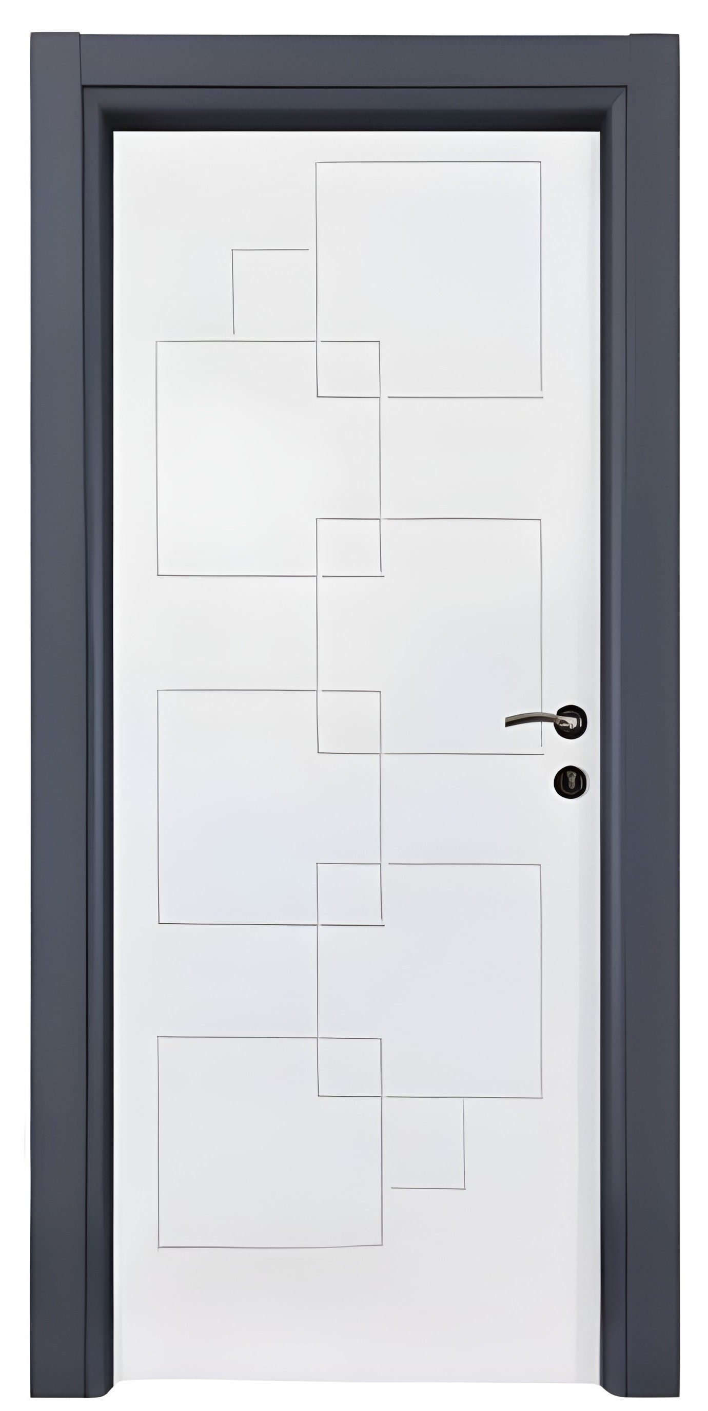 Xlmoebel Zimmertür Weiße Designer Wohnungstür für Hotels und Sicherheit, Made in Europa