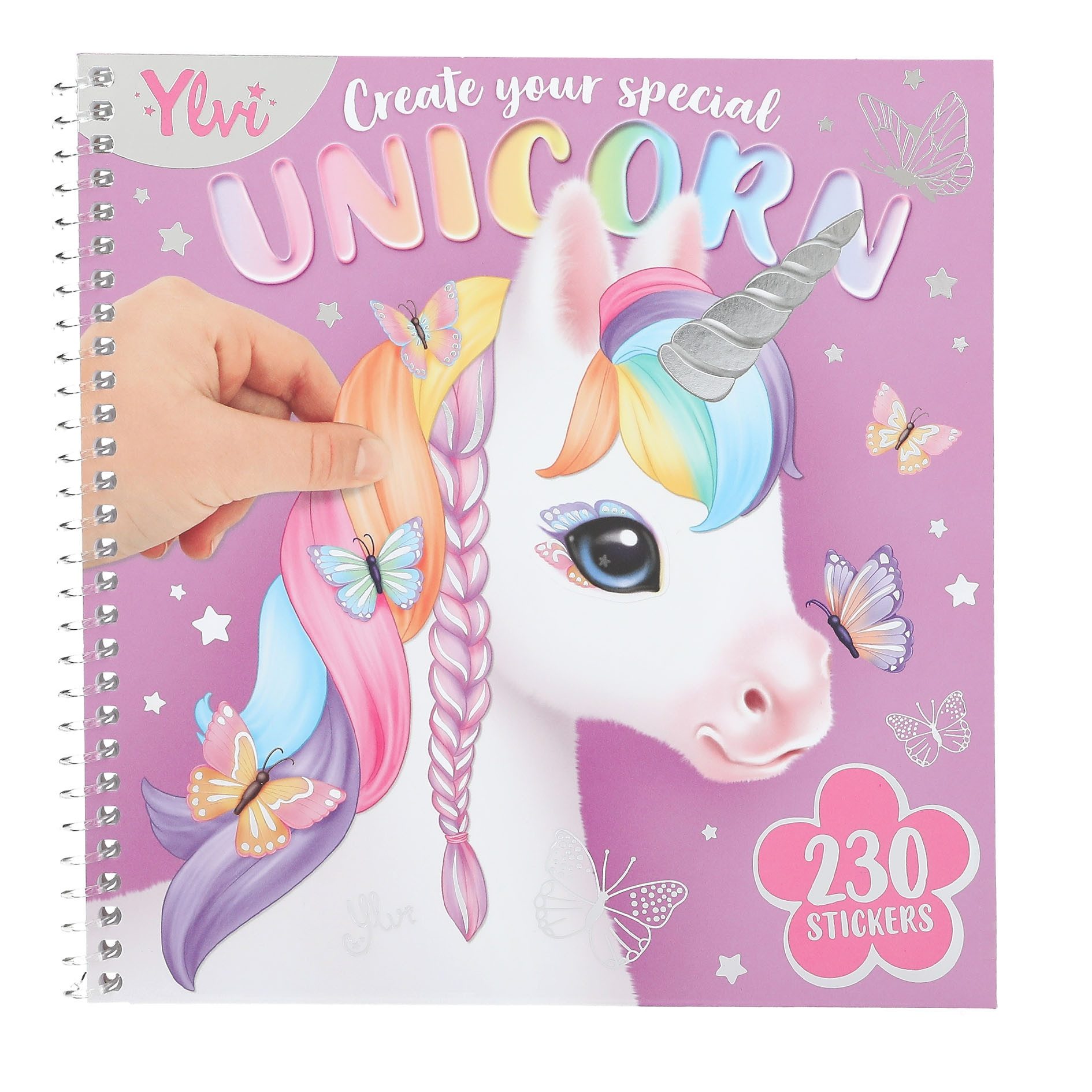 Depesche Malvorlage Ylvi Create your Unicorn Einhorn Malbuch Ausmalbuch inkl. Sticker