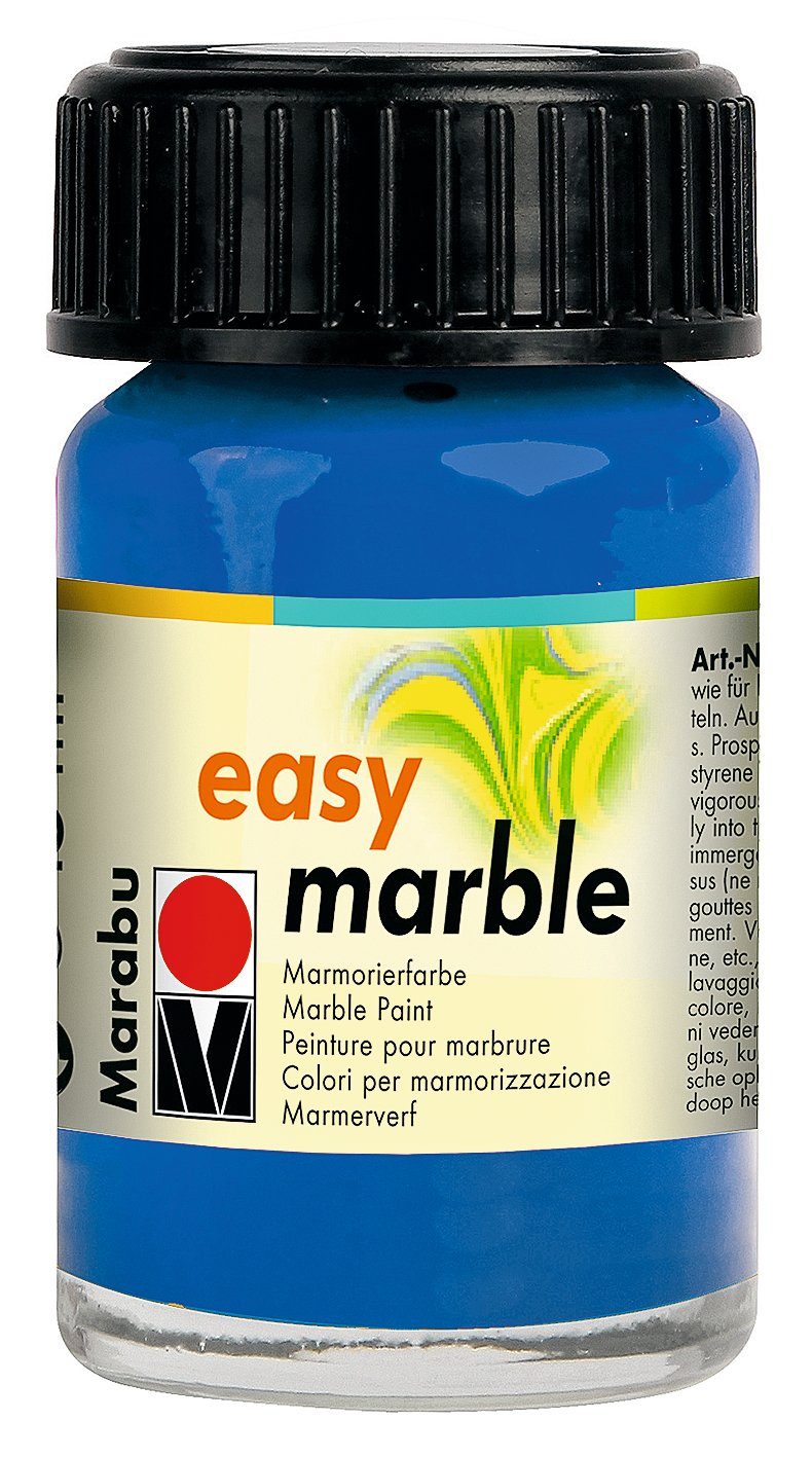 15 Marabu Marble, Bastelfarbe ml Azurblau Easy
