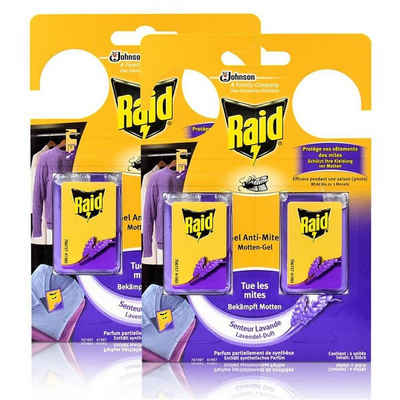 Raid Insektenfalle 2x Raid Motten-Gel Lavendel-Duft - Wirkt bis zu 3 Monate - Schützt Ihr