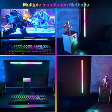 HYTIREBY LED-Streifen Gaming led lichter RGB mit Fernbedienung und APP, Fernbedienung einstellbare Helligkeit und Geschwindigkeit