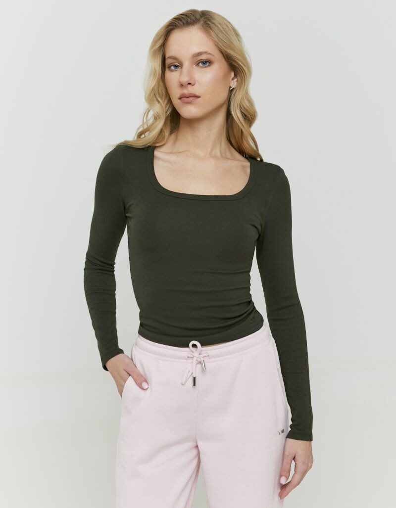 Tally Weijl Langarmshirt STSCOORLA Baumwollmischung, figurbetont günstig online kaufen