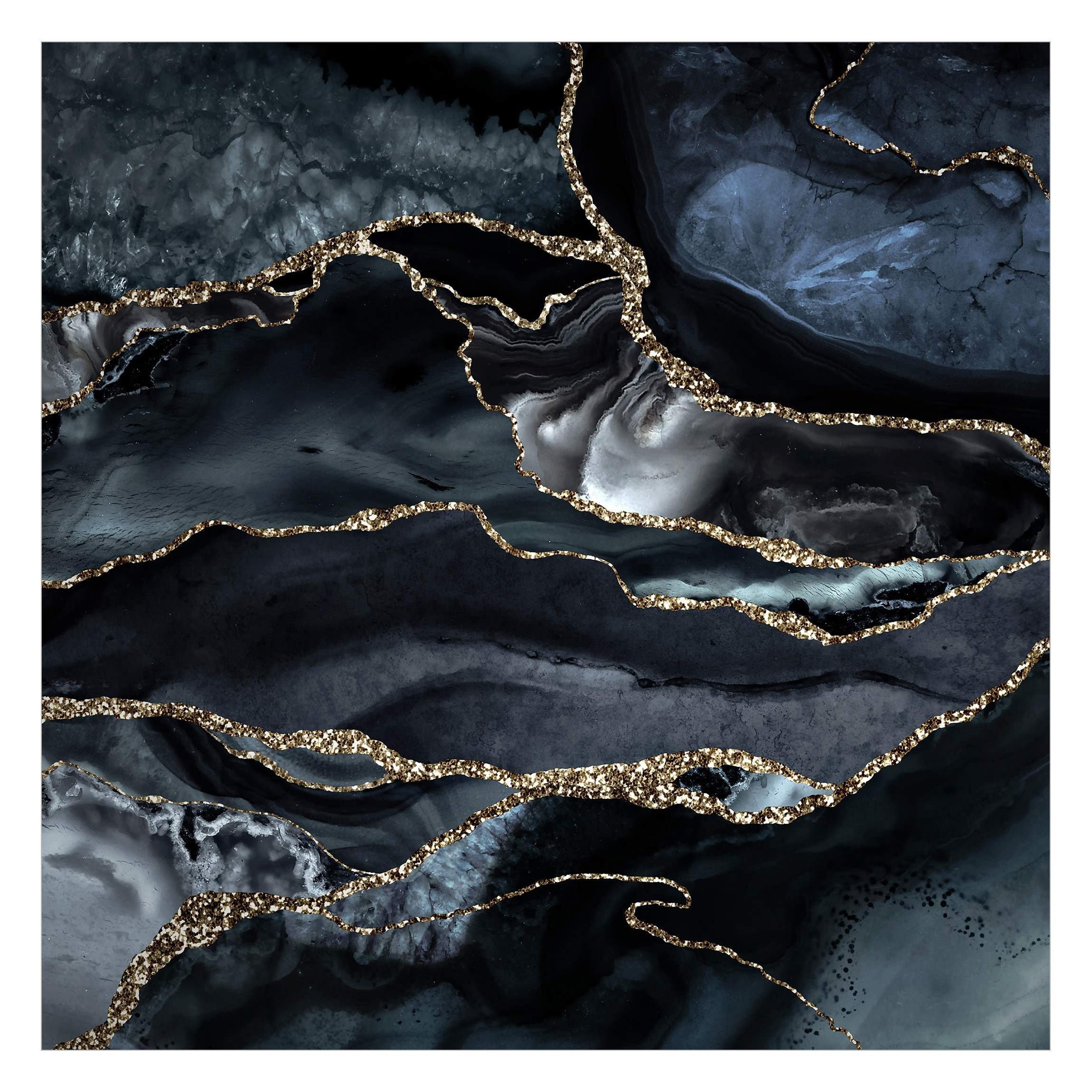 Bilderdepot24 Vliestapete Abstrakt Schwarz Glitzer Gold Tapete Wanddeko Mod günstig online kaufen