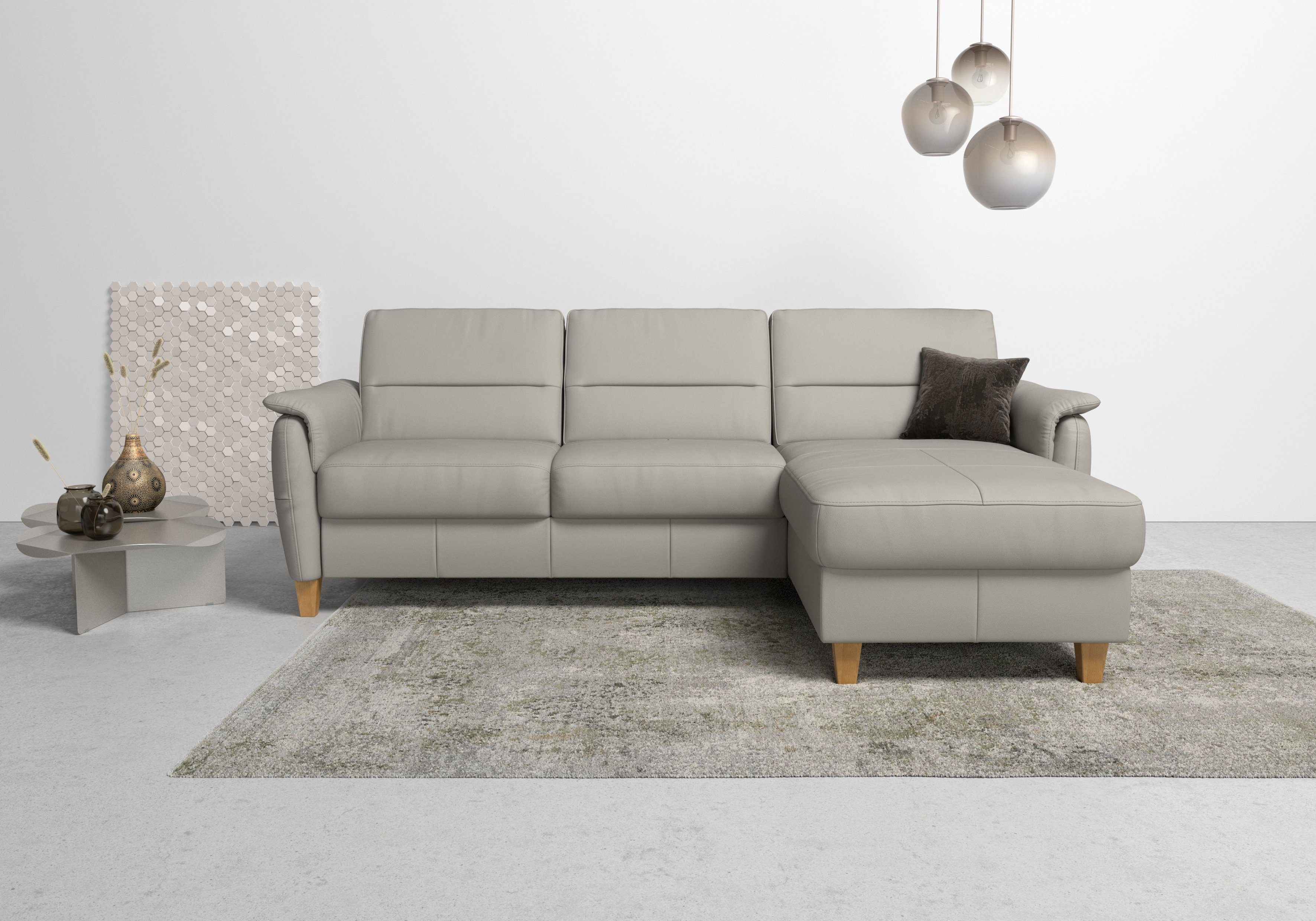 Home affaire Ecksofa Palmera L-Form, B: 244 cm - OTTO. Verlässliche Qualität., optional Bettfunktion & Bettkasten, Federkern