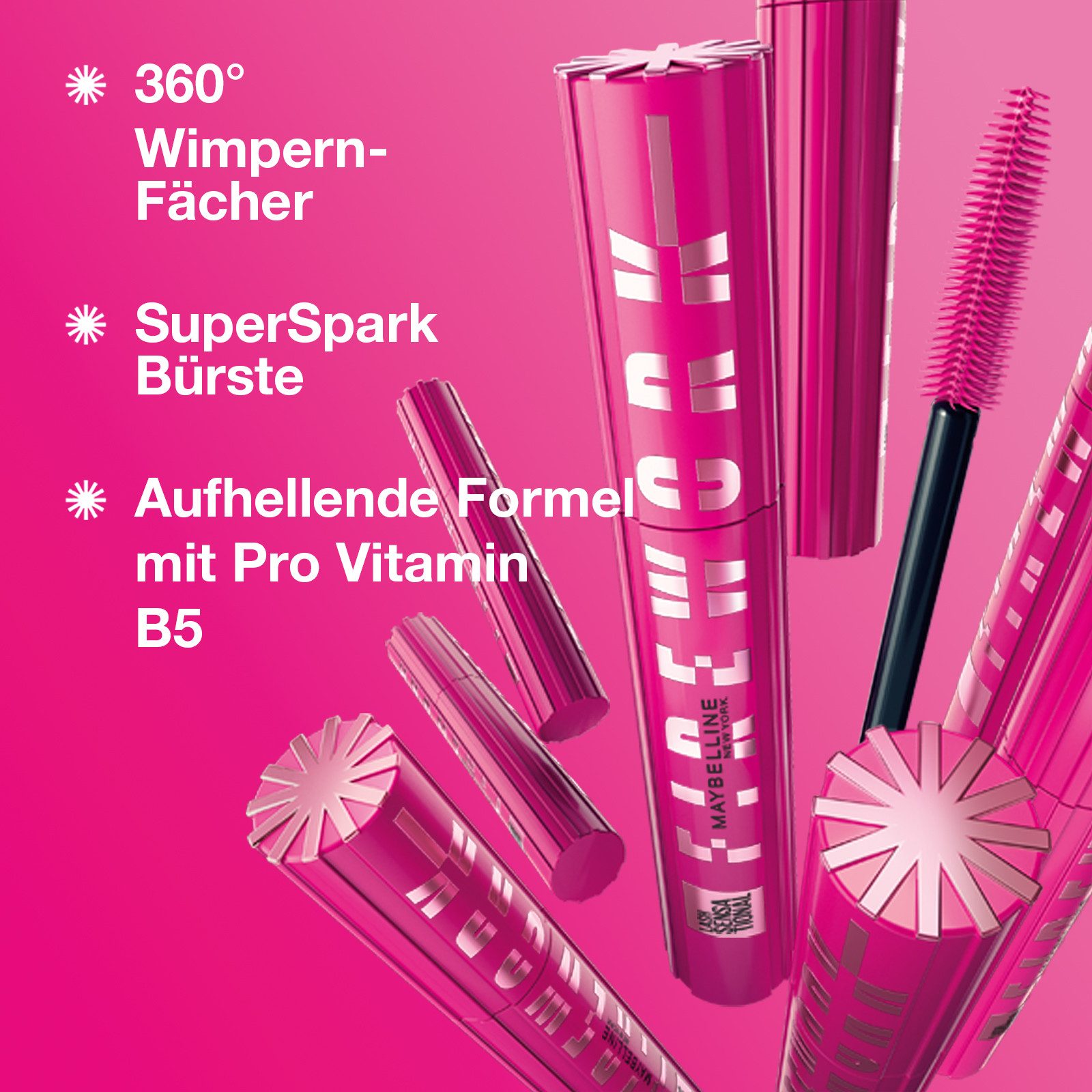 MAYBELLINE NEW YORK Mascara Maybelline New York Lash Sensational Firework, mit Pro Vitamin B7