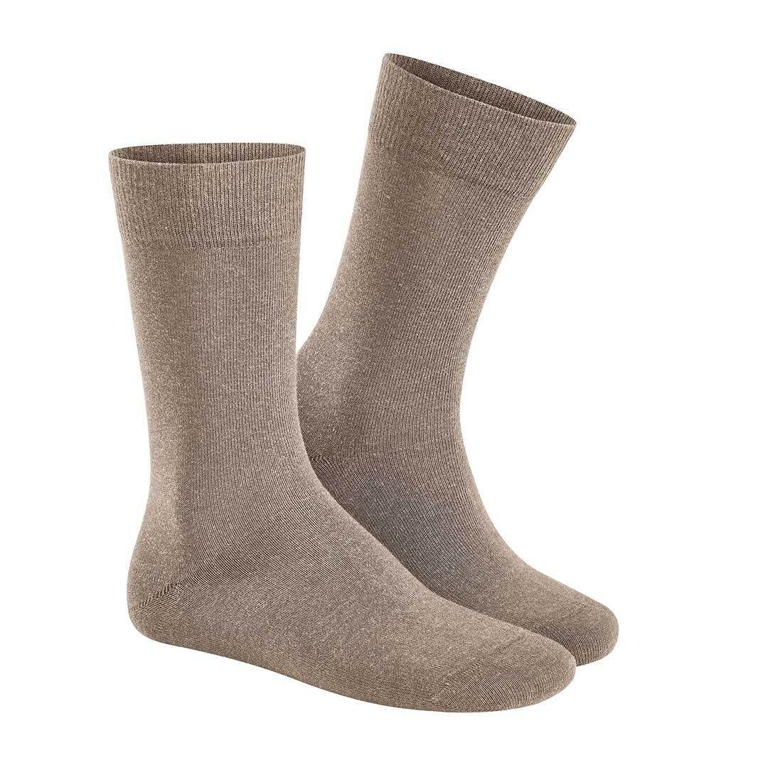 Hudson Basicsocken RELAX COTTON (1-Paar) Herren Baumwollsocken ohne Gummi Sahara 0754