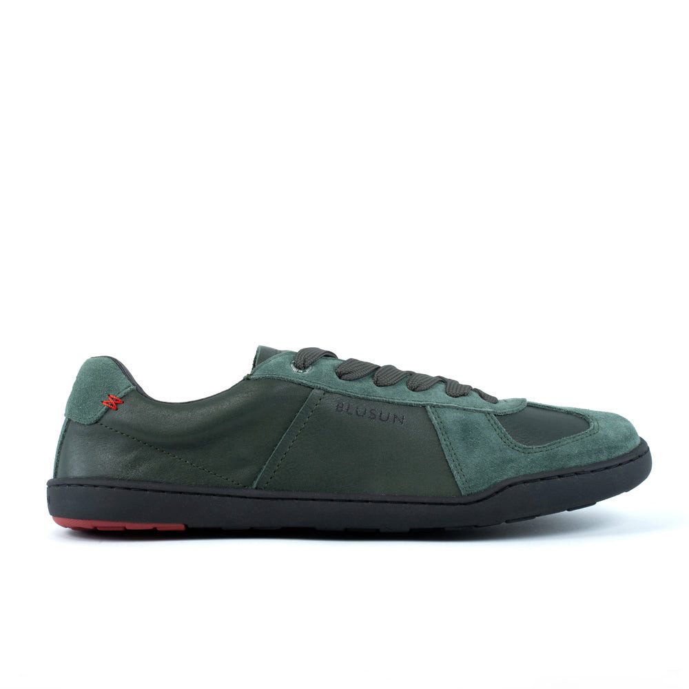 BLUSUN BLSN-200M forest green Barfußschuh (1 Paar, flexible Barfußsohle) Leder