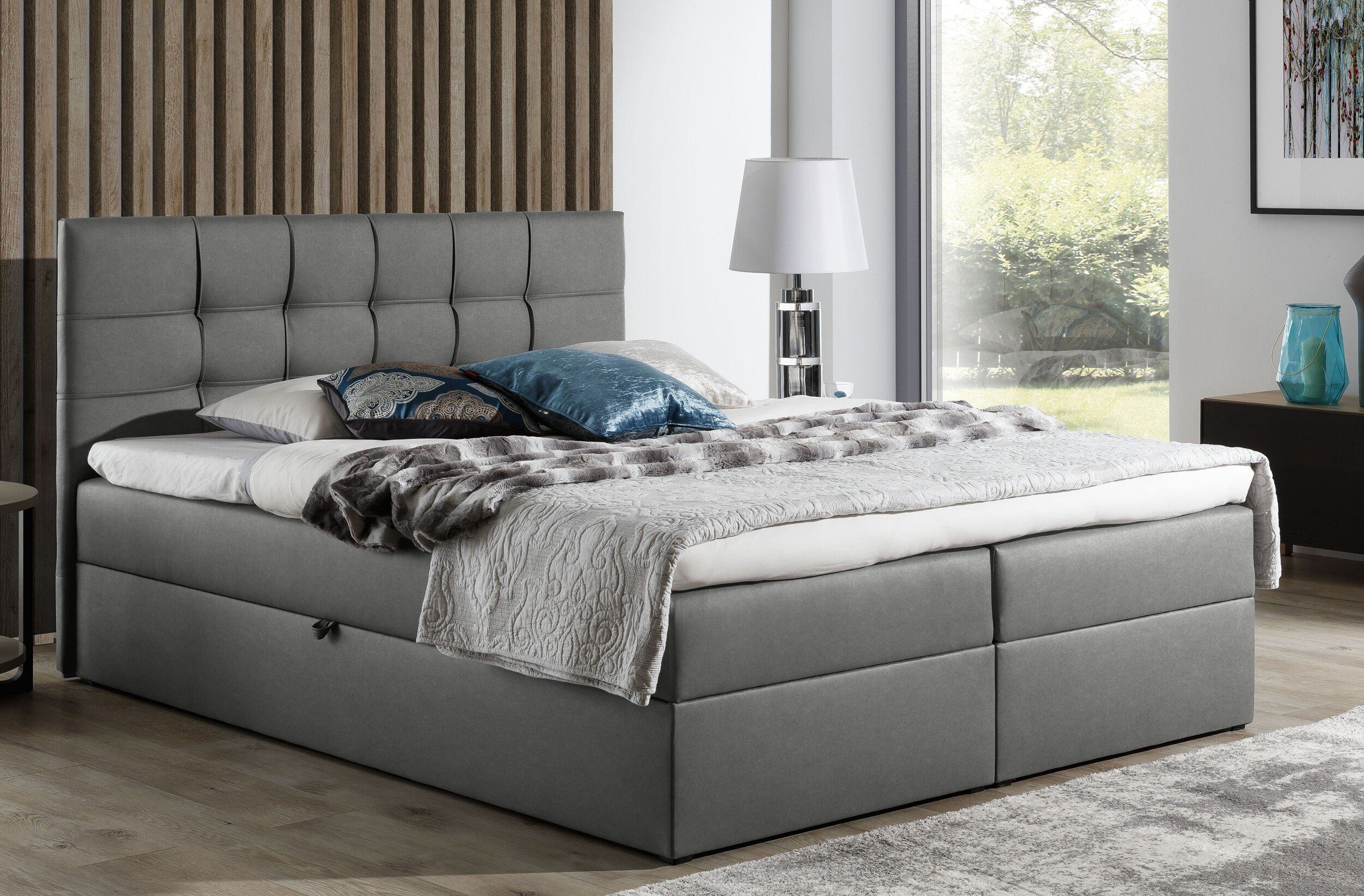 Stylefy Boxspringbett Stefan (Schlafzimmerbett, Bett), 120/140/160/180