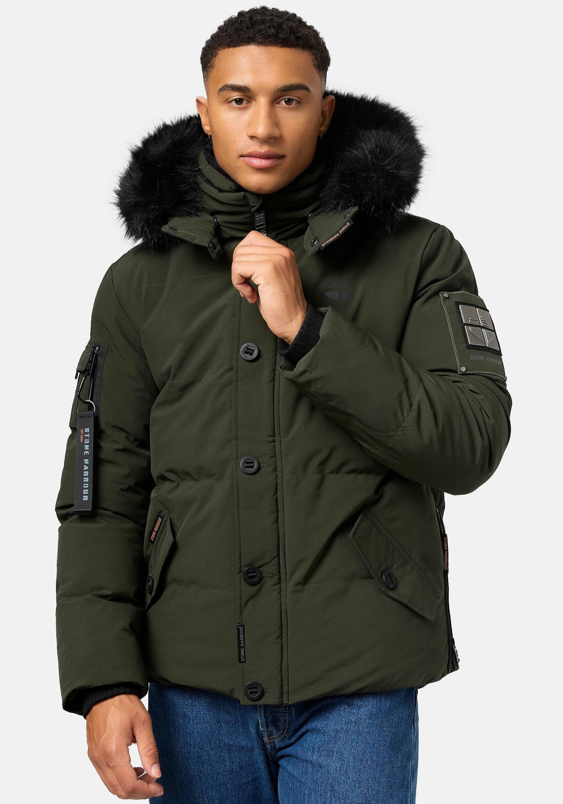 Stone Harbour Winterjacke Halvaar stylischer Winterparka mit abnehmbarer Kapuze