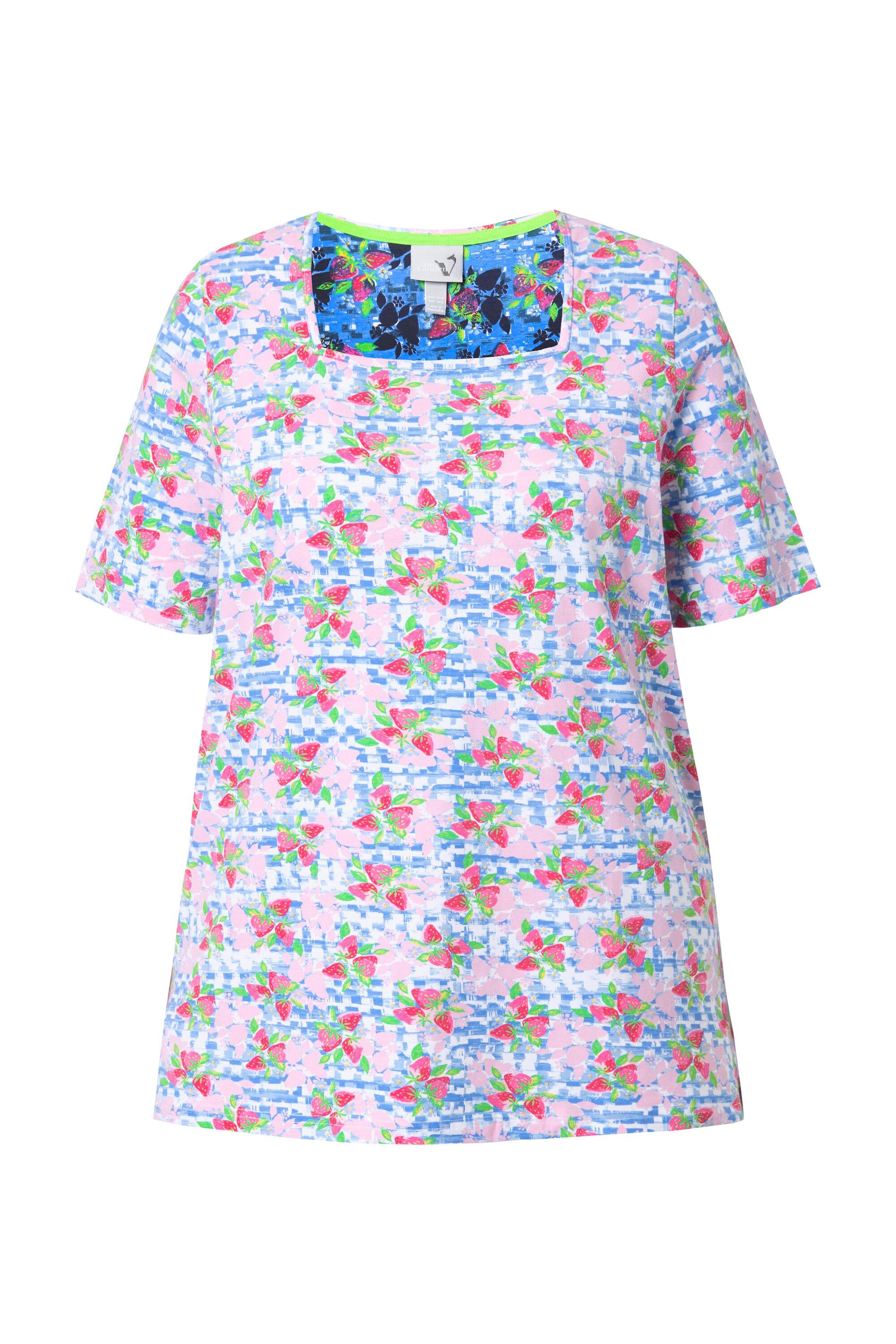 T-Shirt T-Shirt Erdbeeren Classic Carré-Ausschnitt Halbarm