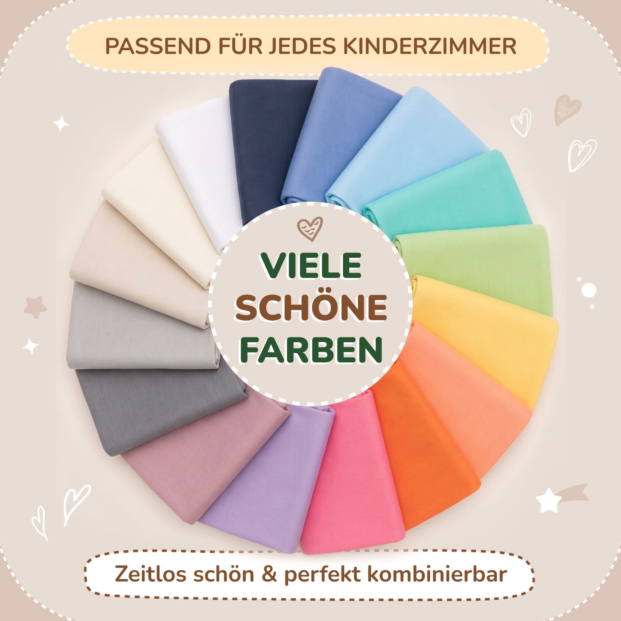 leevitex® Spannbettlaken in verschiedenen Größen und Farben, Jersey aus 100% Baumwolle, Jersey, Gummizug: rundum, (1 Stück), für Kinder- & Standardmatratzen, OEKO-TEX® STANDARD 100 zertifiziert