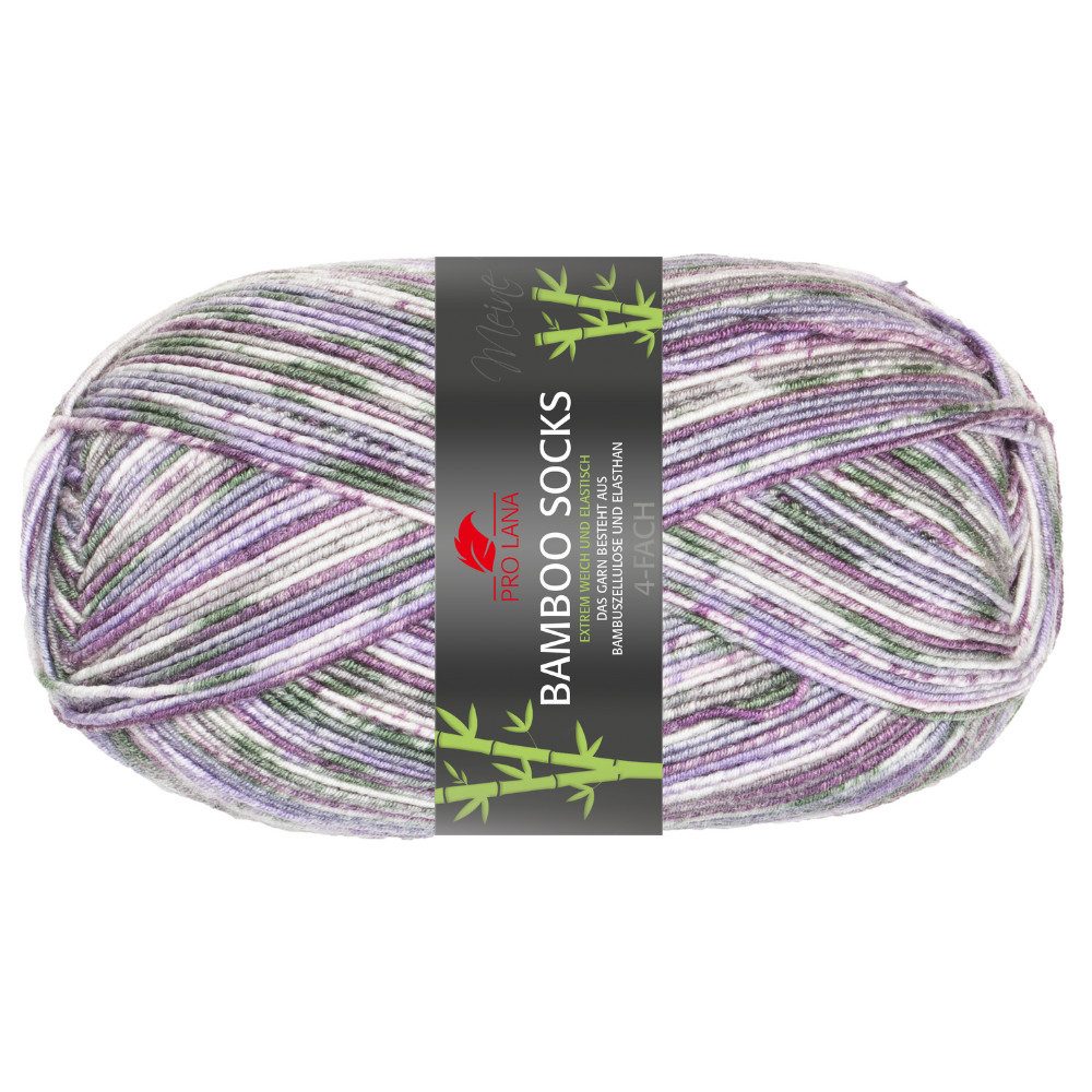 Pro Lana BAMBOO SOCKS color Häkelwolle, 400 m (seidenweiche und vegane 4-fach Sockenwolle), 100 g