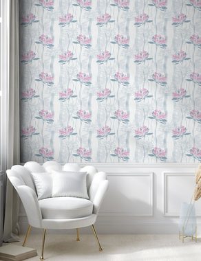 Abakuhaus Vinyltapete selbstklebendes Wohnzimmer Küchenakzent, Blumen Pinky Alstroemeriablumen