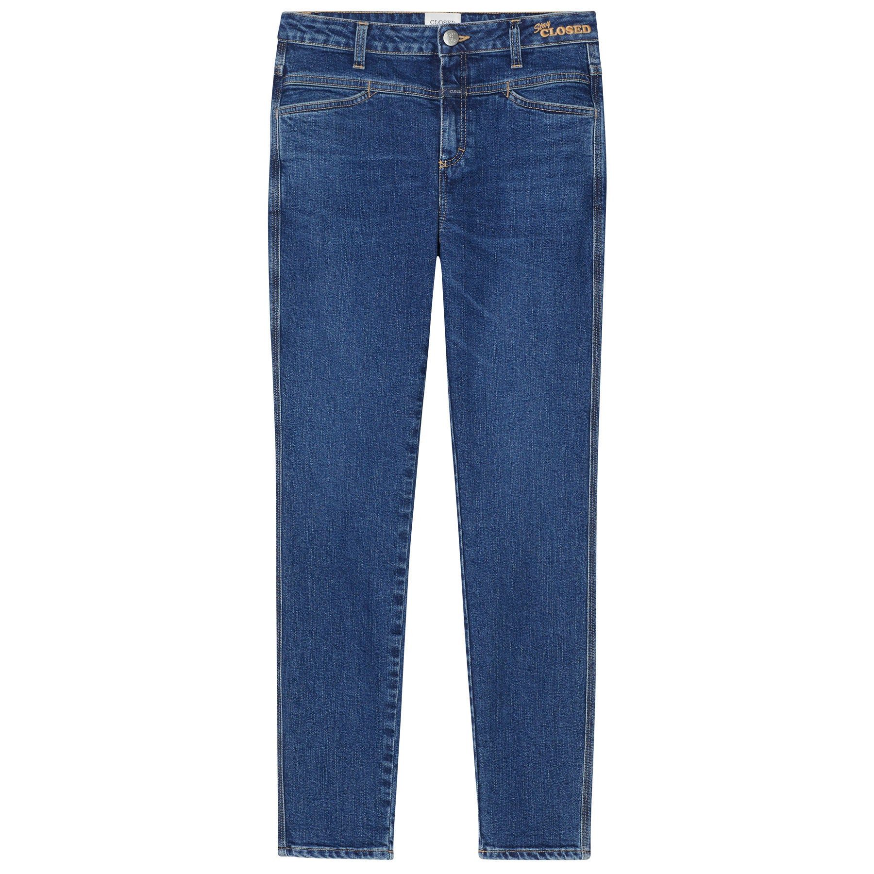 CLOSED Skinny-fit-Jeans CLOSED Jeans SKINNY PUSHER High Waist - Mid Blue