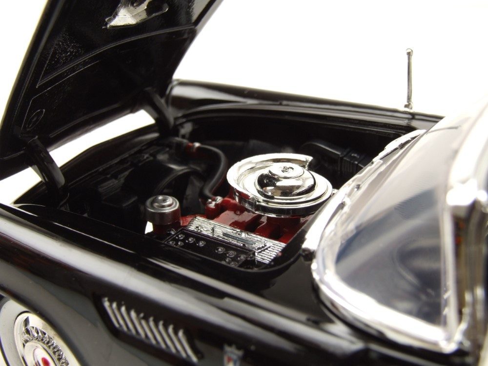 Motormax Modellauto Ford Thunderbird Convertible 1956 schwarz, Maßstab 1:18