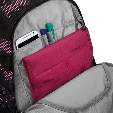 coocazoo Schulranzen Schulrucksack-Set MATE Pink Illusion 3-teilig (Rucksack, Mäppchen, Sporttasche), ergonomisch, reflektiert, Körpergröße: 135 - 180 cm