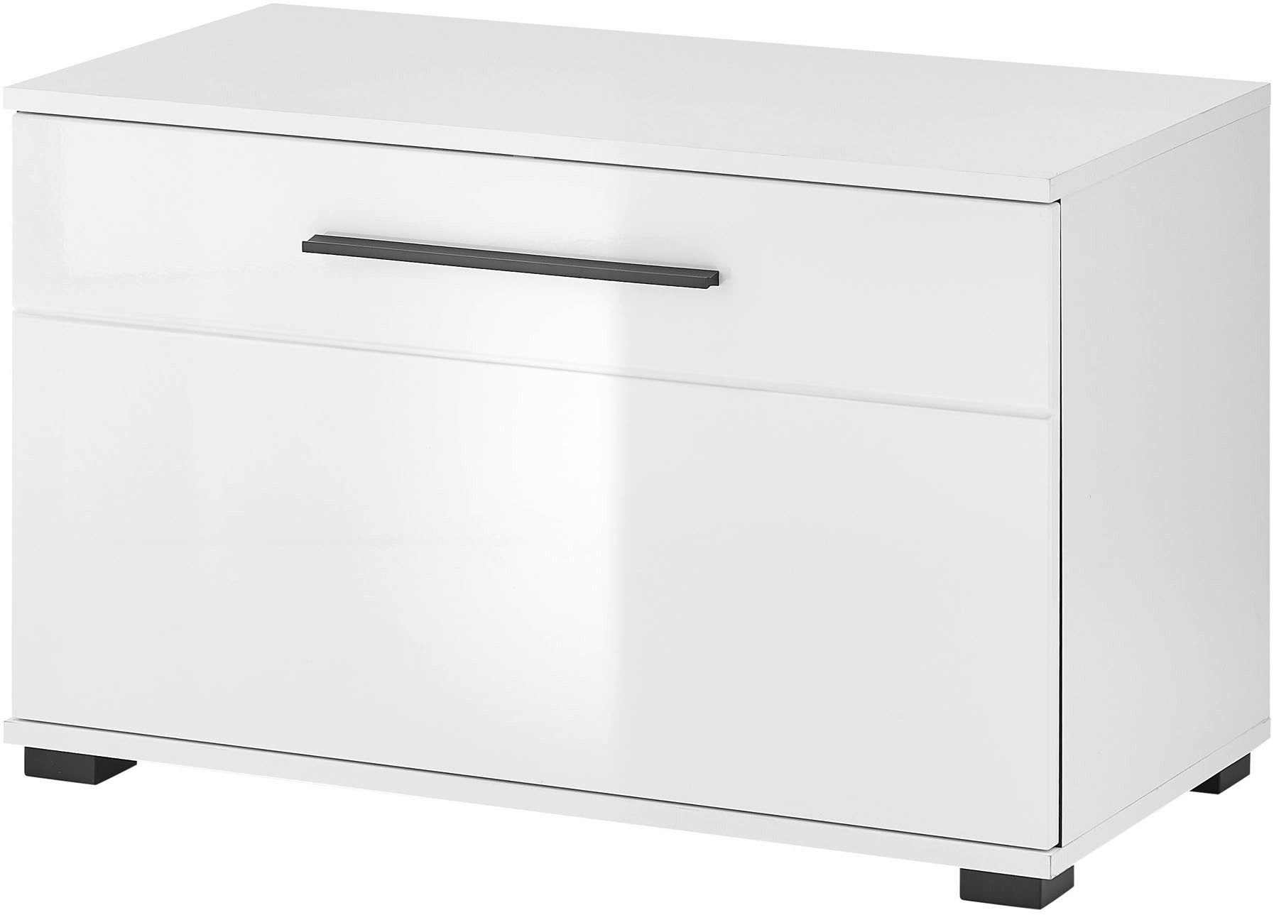 Home affaire Schuhbank Cantara, Garderobenbank mit Klappe, Sitzbank in zwei Farben, ausreichend Stauraum, Platz für ca. 6 Paar Schuhe, 80 cm breit