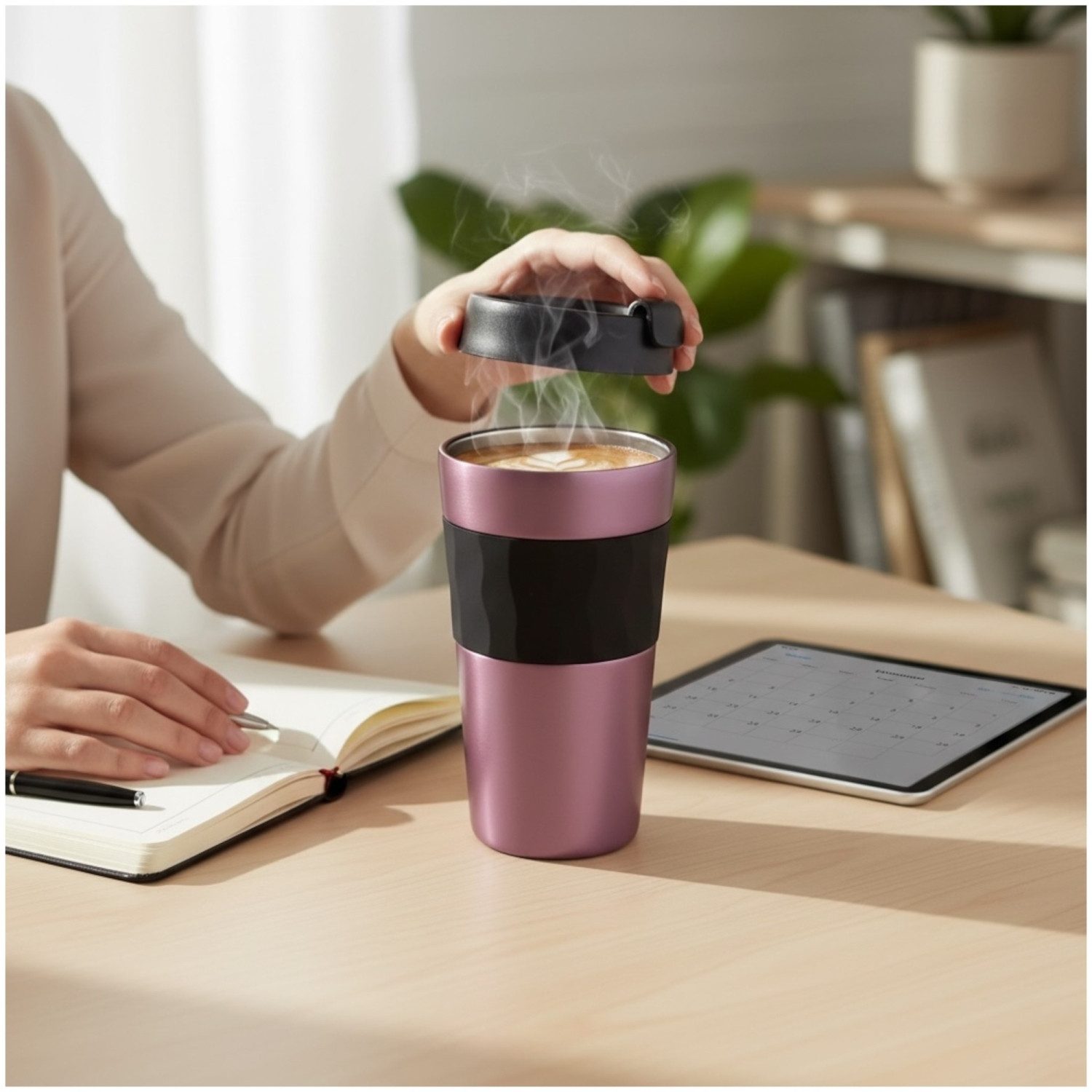DR Home Division Thermobecher Thermobecher To Go Edelstahl 350ml Isolierbecher Tee Kaffebecher
