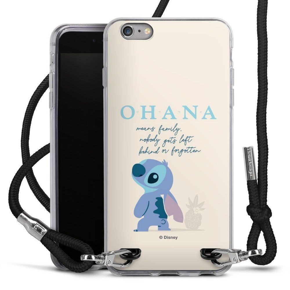 DeinDesign Handyhülle Lilo & Stitch Offizielles Lizenzprodukt Disney Ohana  Stitch, Apple iPhone 6s Plus Handykette Hülle mit Band Case zum Umhängen
