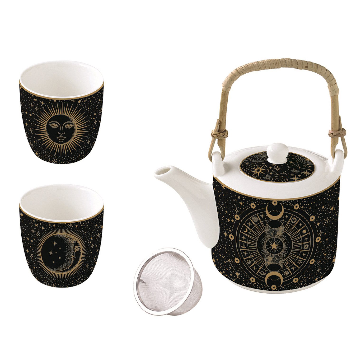 EasyLife Tasse Celestial, Porzellan, Handwäsche, Mehrfarbig, Motiv: Sterne