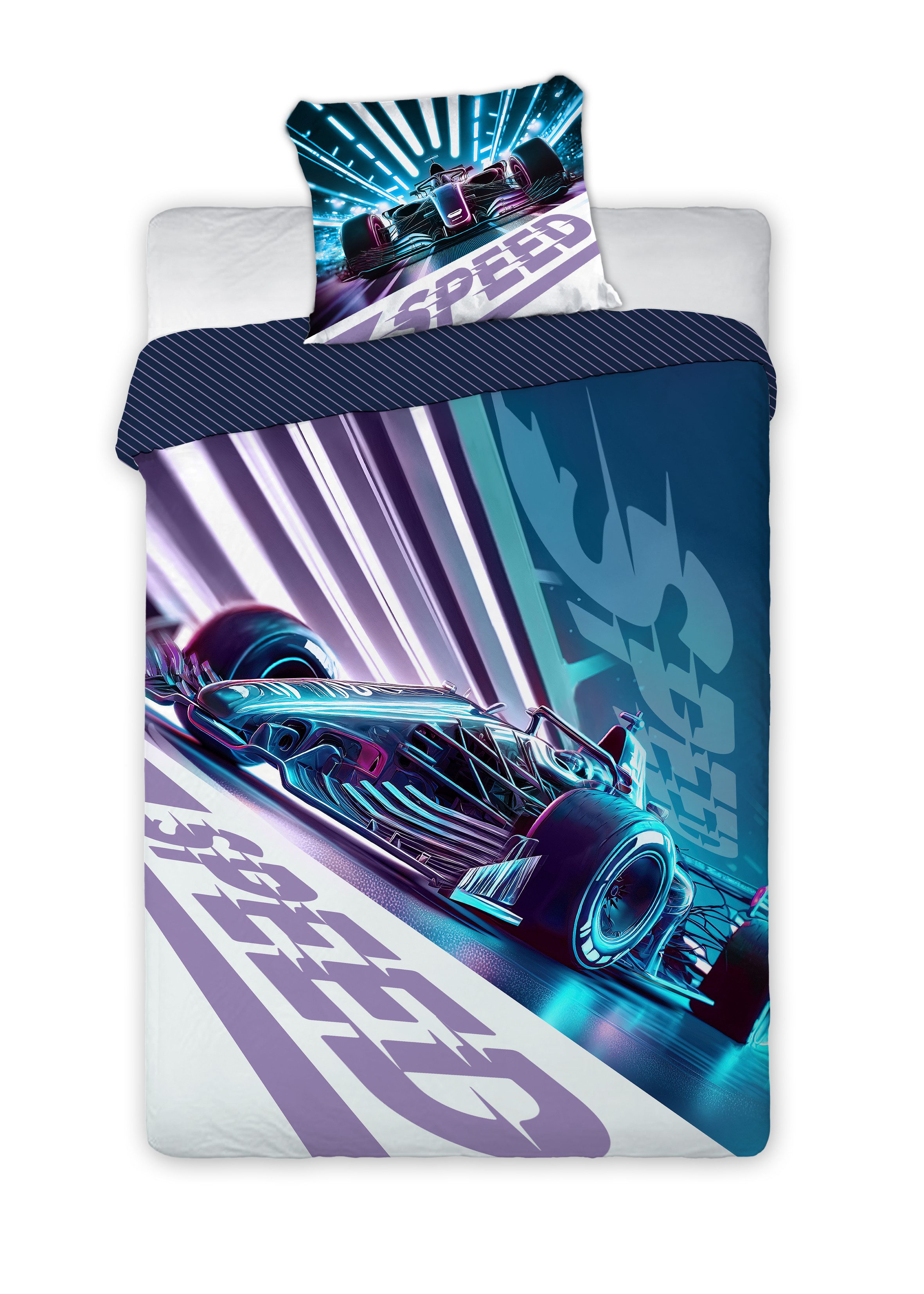 FARO pln Bettwäsche Rennauto Bettwäsche 140 x 200 cm