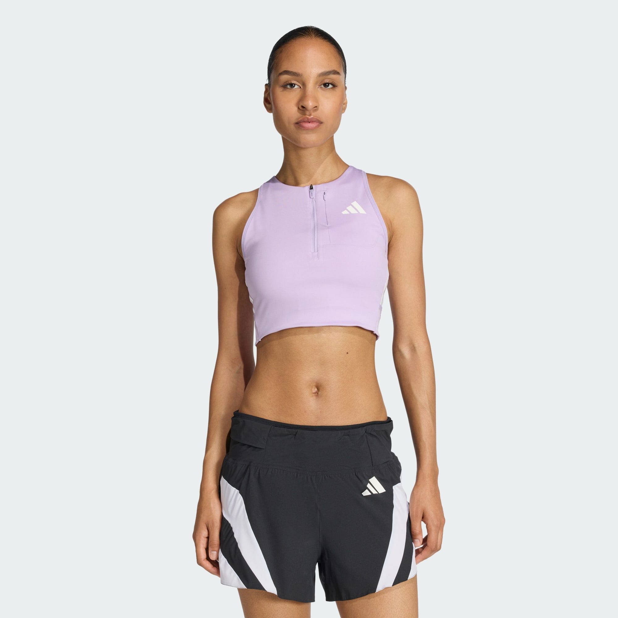 adidas Performance Lauftop ADIZERO RUNNING CROP-TOP, GELTASCHE (1-tlg)